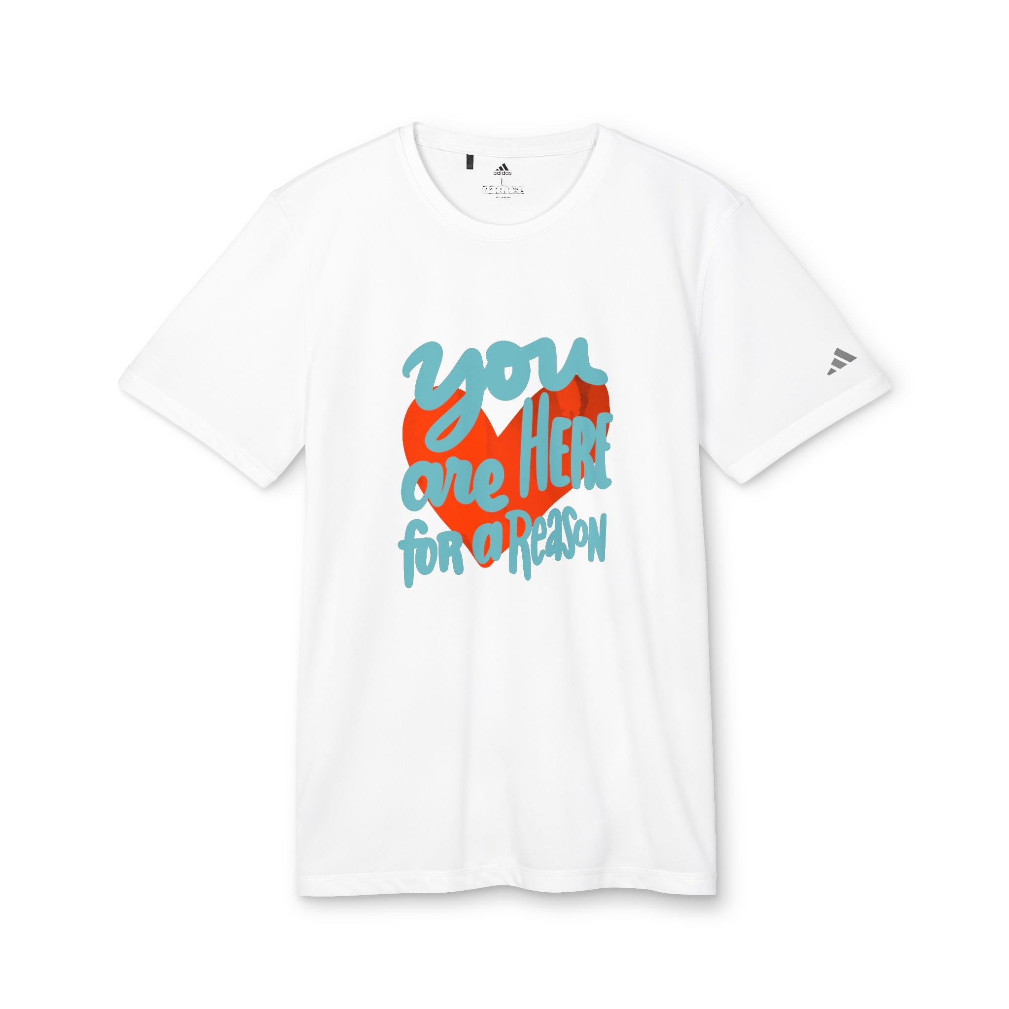 Inspirational Adidas Unisex Sport T-shirt - "You Are Here for a Reason"