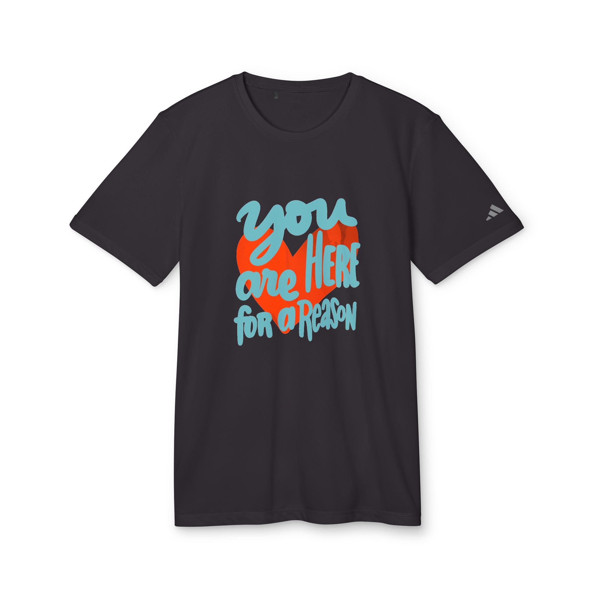 Inspirational Adidas Unisex Sport T-shirt - "You Are Here for a Reason"