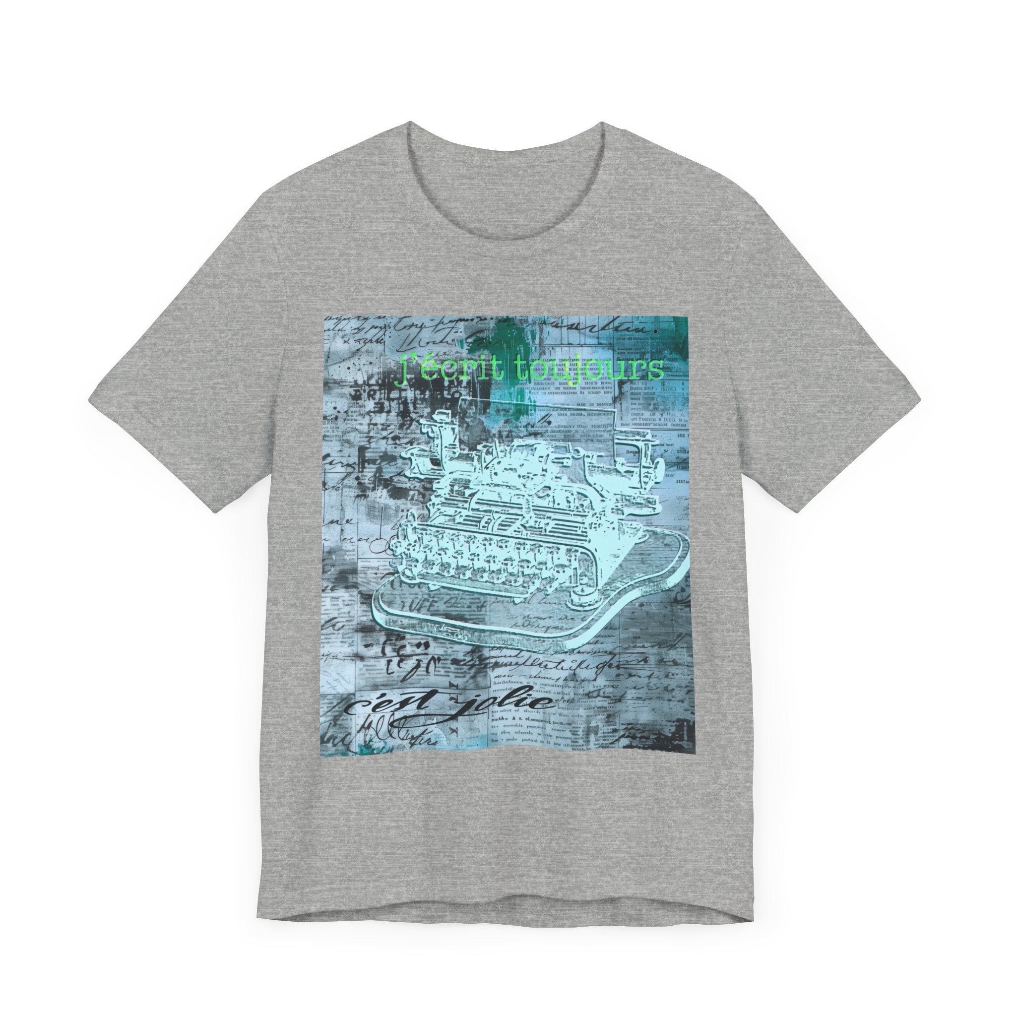 Vintage Typewriter Unisex Short Sleeve Tee - Perfect for Writers & Retro Lovers