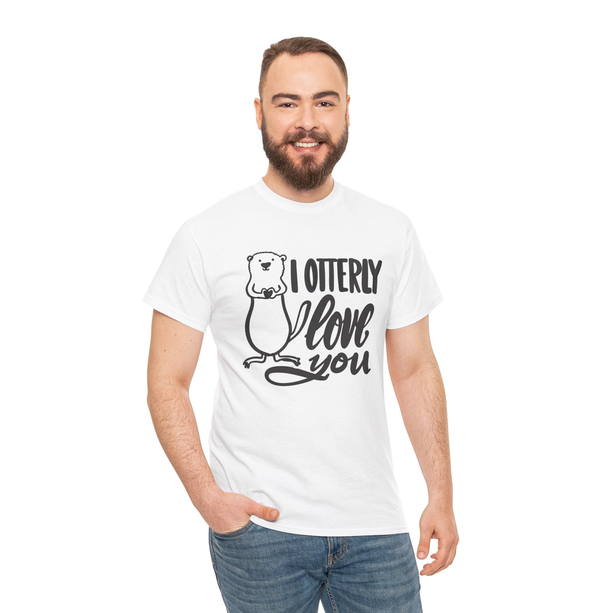 I Otterly Love You Unisex Heavy Cotton Tee - Cute Animal Lover Shirt