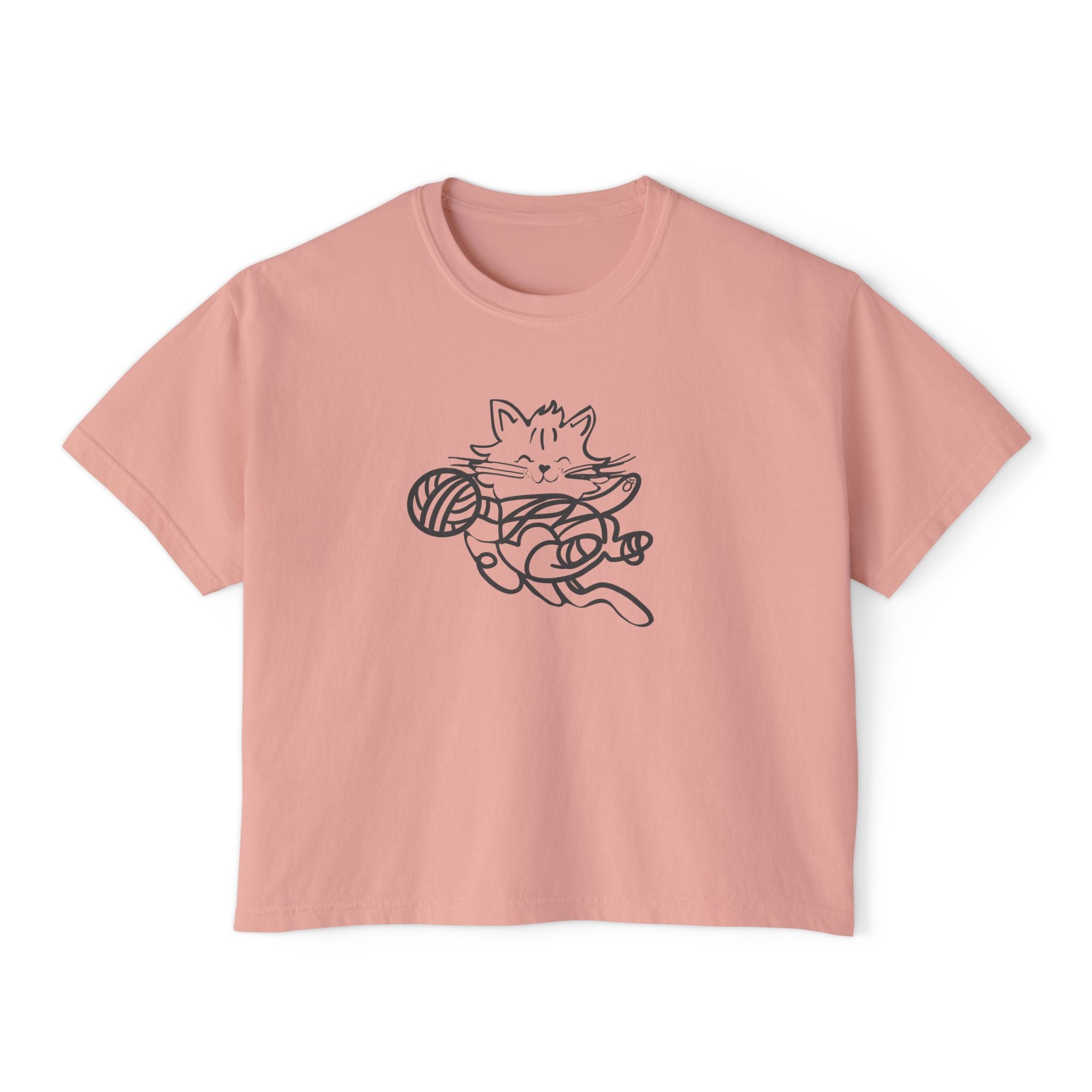 Cat Lover's Boxy Tee - Cute & Comfy Women's T-Shirt