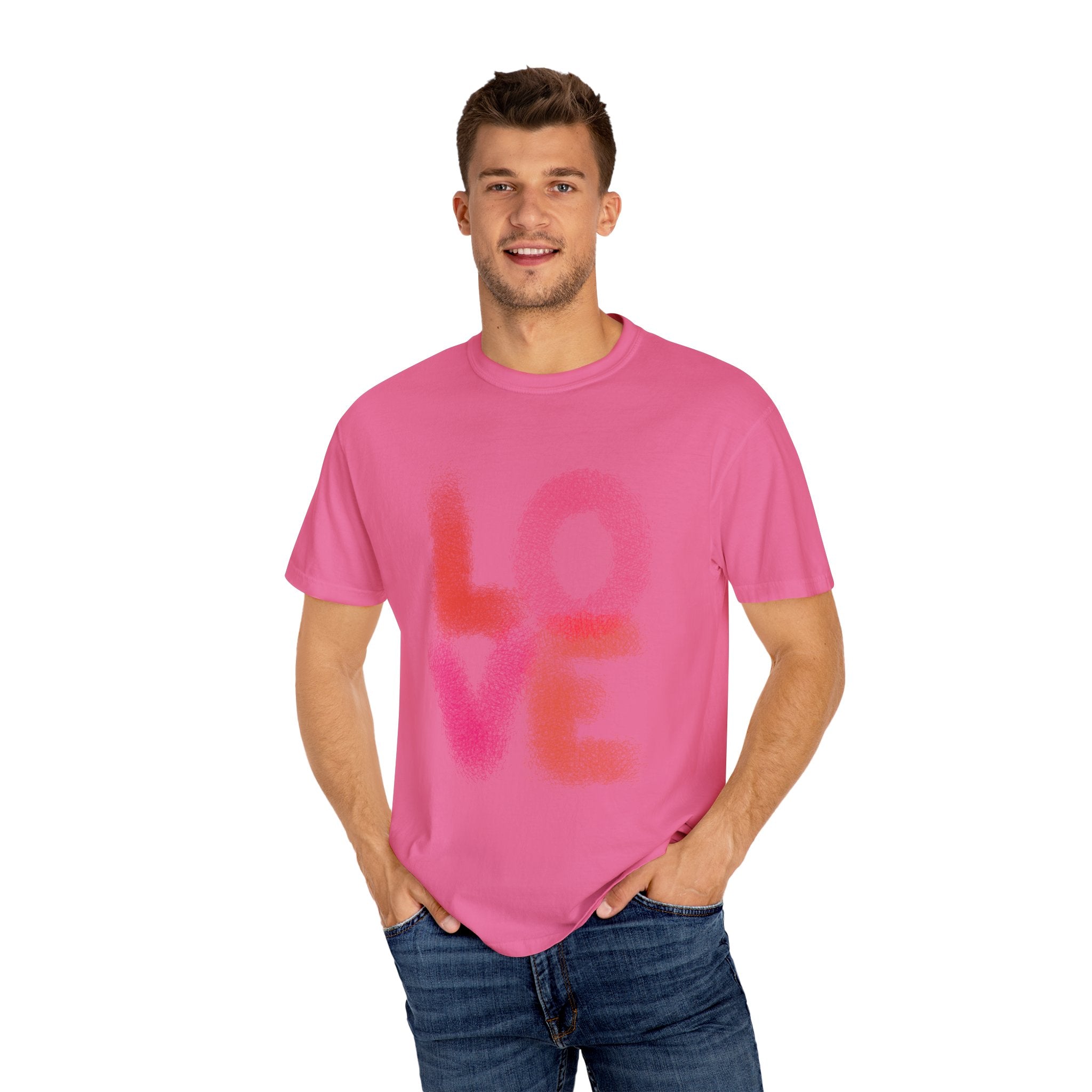 LOVE SCRIBBLES Unisex Garment-Dyed T-shirt