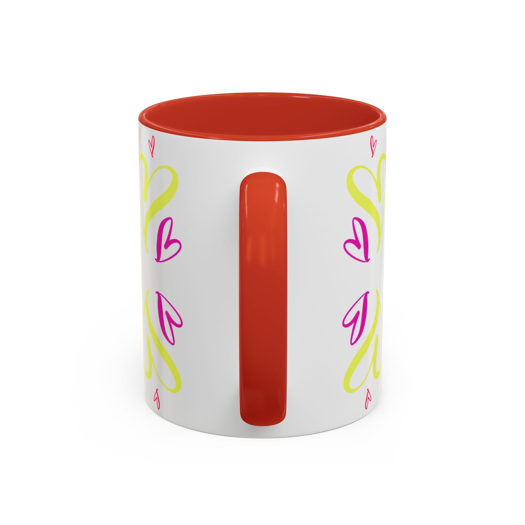 Colorful Heart Accent Coffee Mug | Perfect Gift for Valentine’s Day, Birthdays, Love Notes, and Cozy Mornings