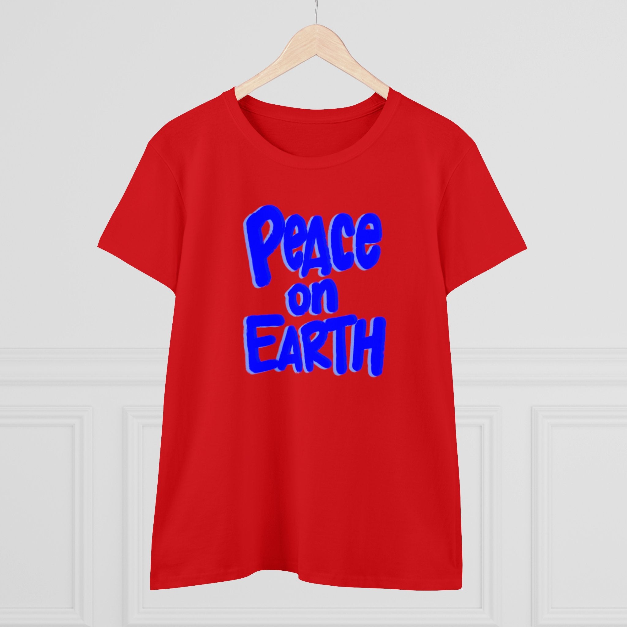 PEACE ON EARTH Women's Midweight Cotton Tee