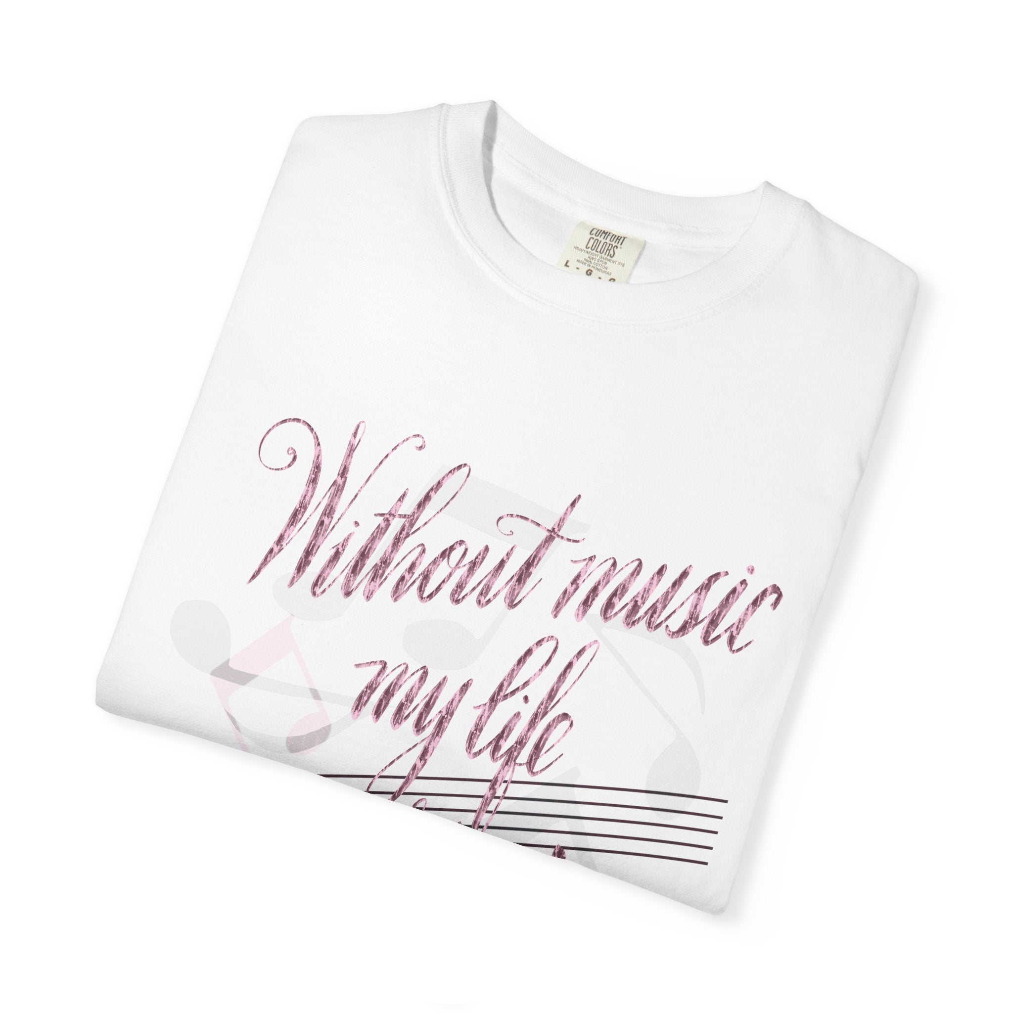 Music Lover's Unisex T-shirt - 'Without Music My Life Would Be Flat” Design