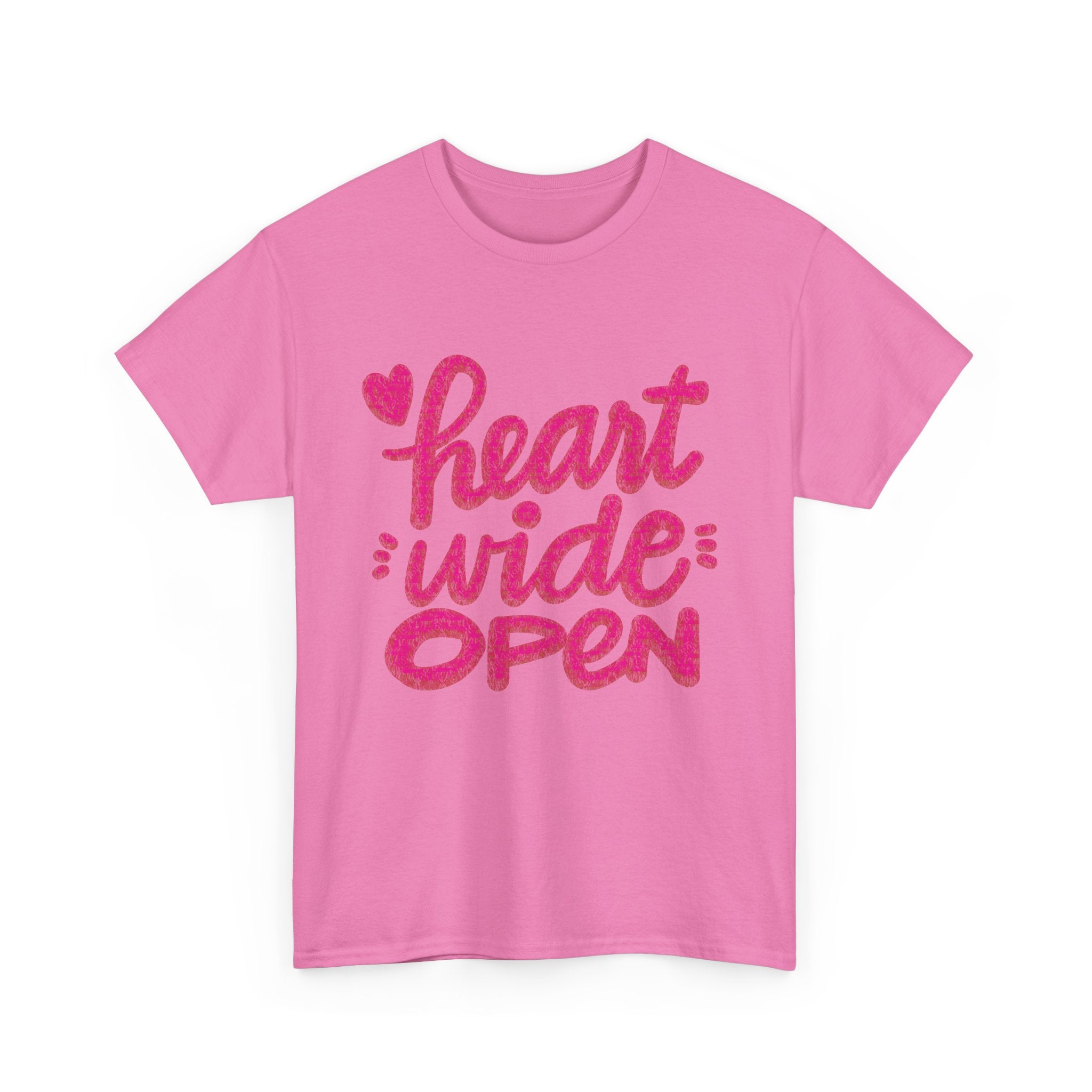 HEART WIDE OPEN - Handwritten Tee Shirt Design by Cecile