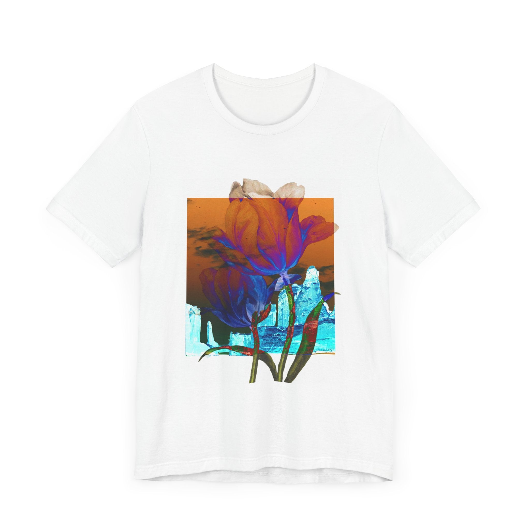 Elegant Floral Art Unisex Tee - Vibrant Botanical Design
