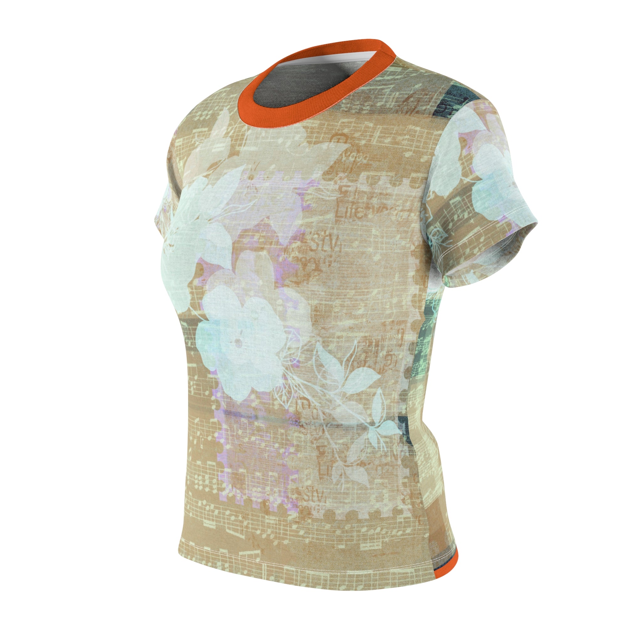 FLORAL MELODY Women's Cut & Sew Tee (AOP)