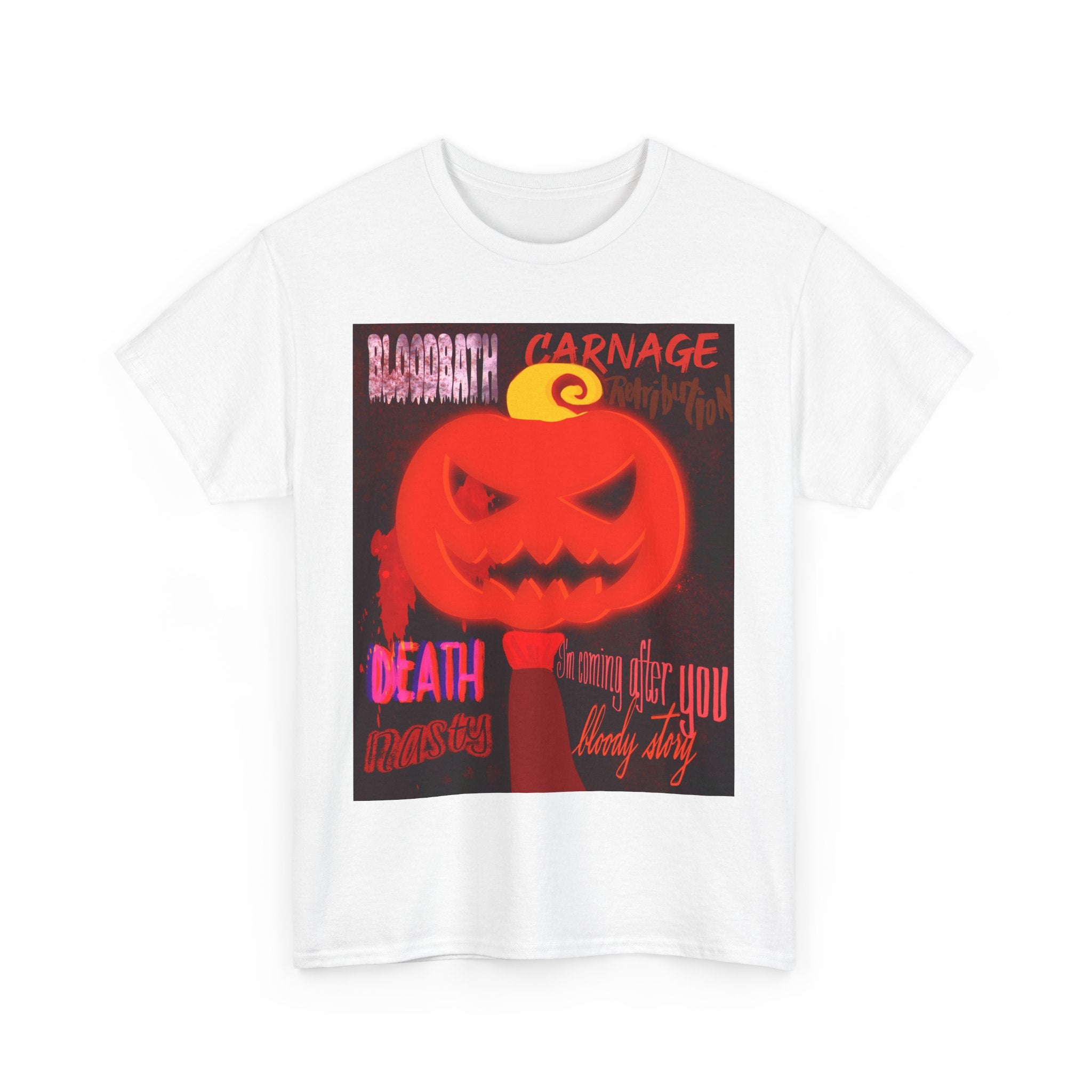 SCARY HALLOWEEN TRUMPKIN IN HIS OWN WORDS RE AMERICA Unisex Heavy Cotton Tee