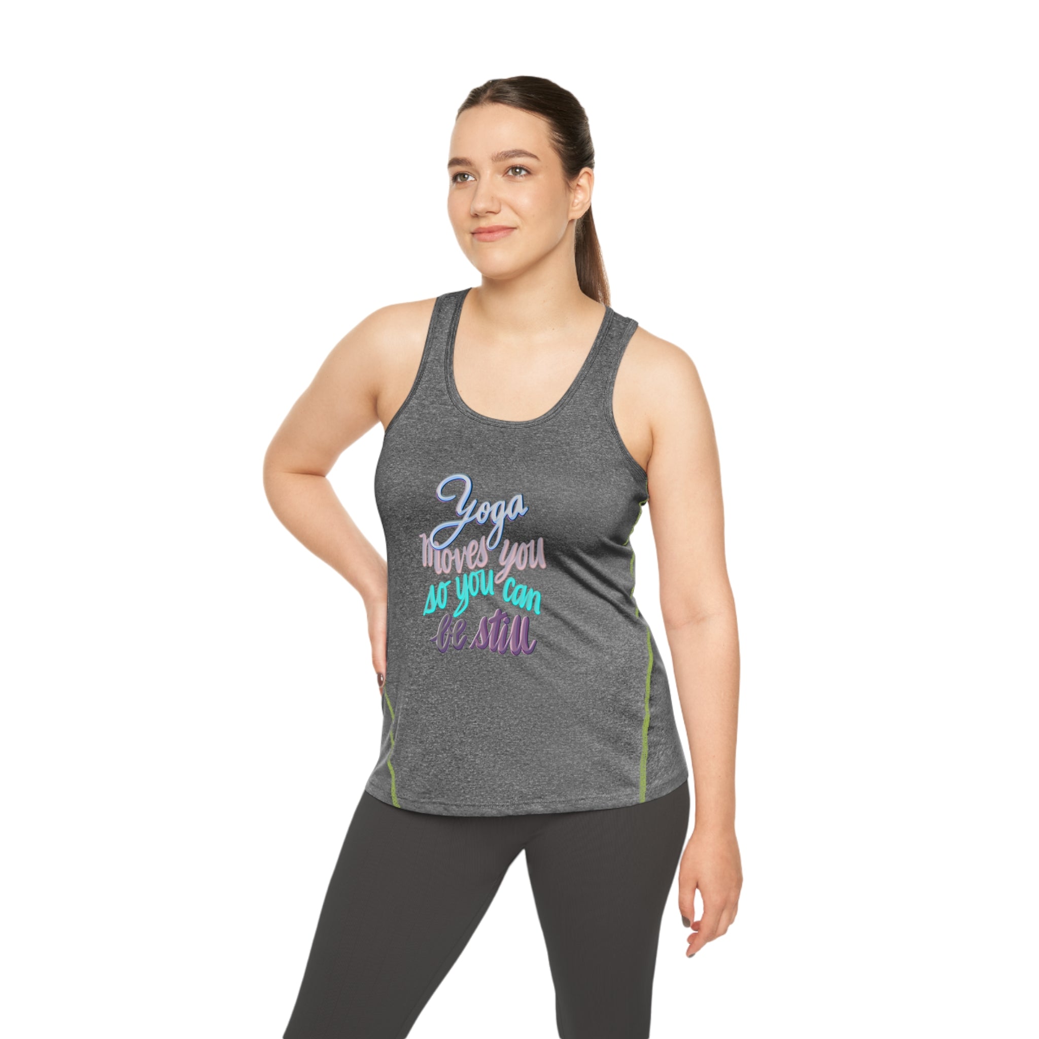 YOGA MOVES YOU Women's Racerback Sports Top