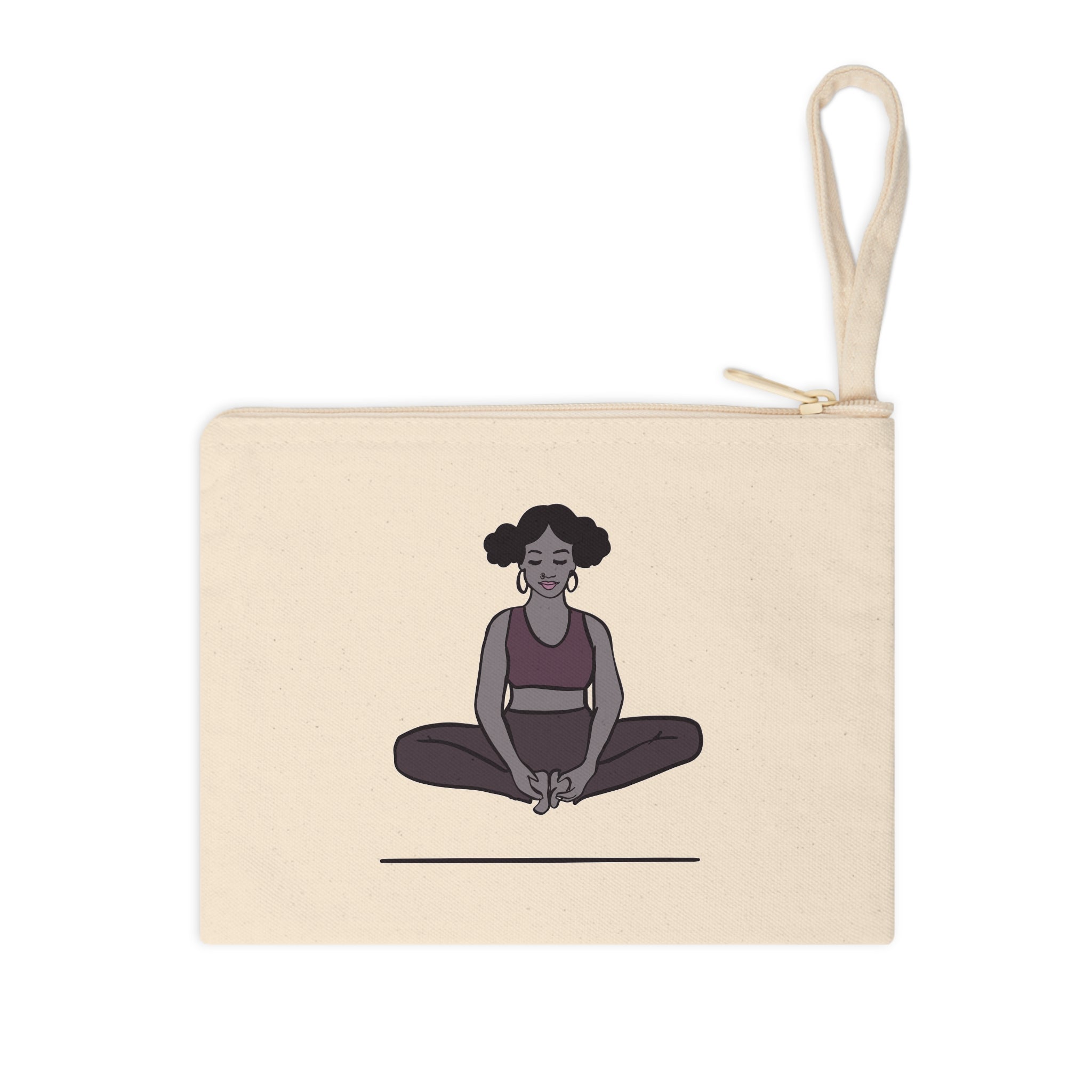 Mindfulness Accessory Zipper Pouch - Yoga Meditation Design