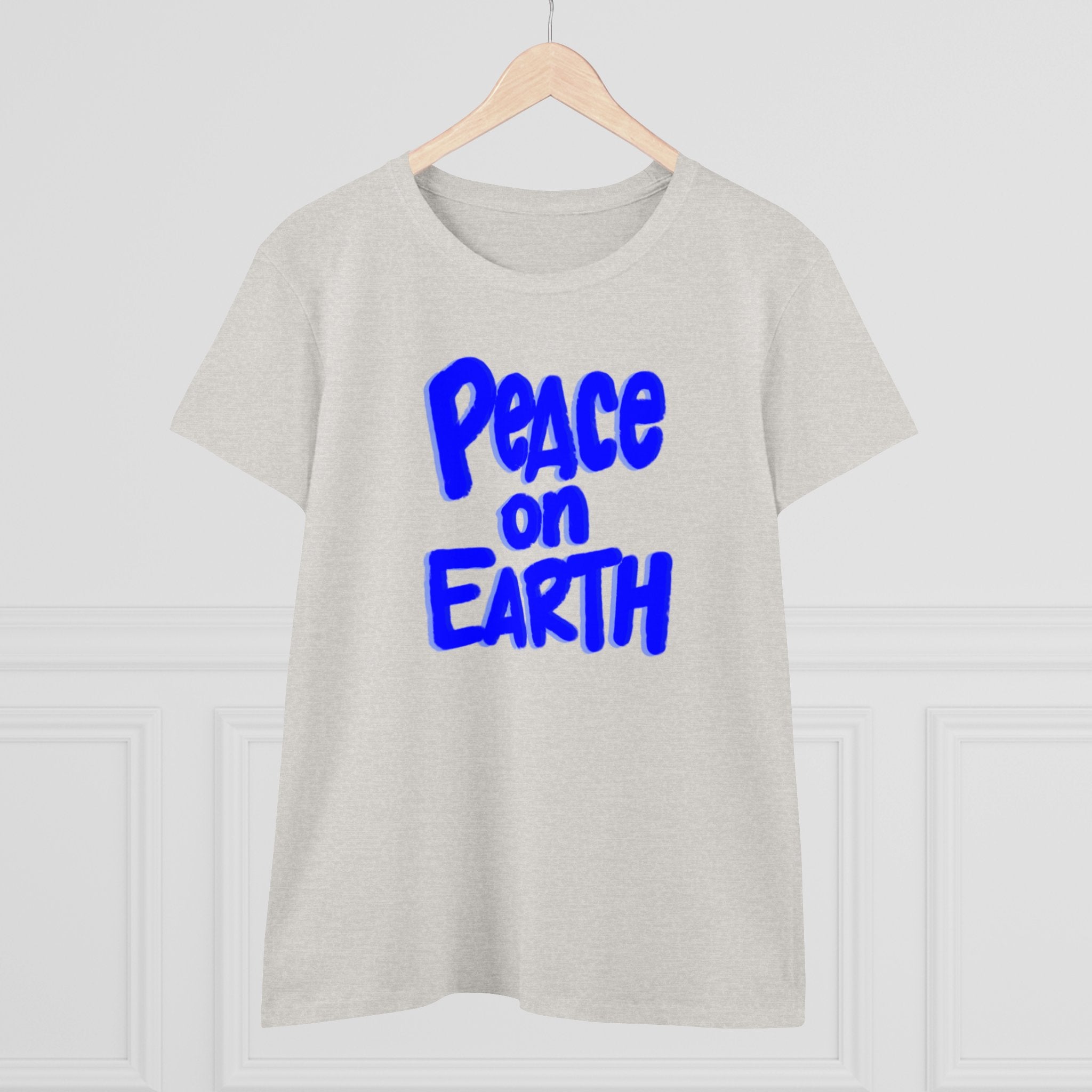 PEACE ON EARTH Women's Midweight Cotton Tee
