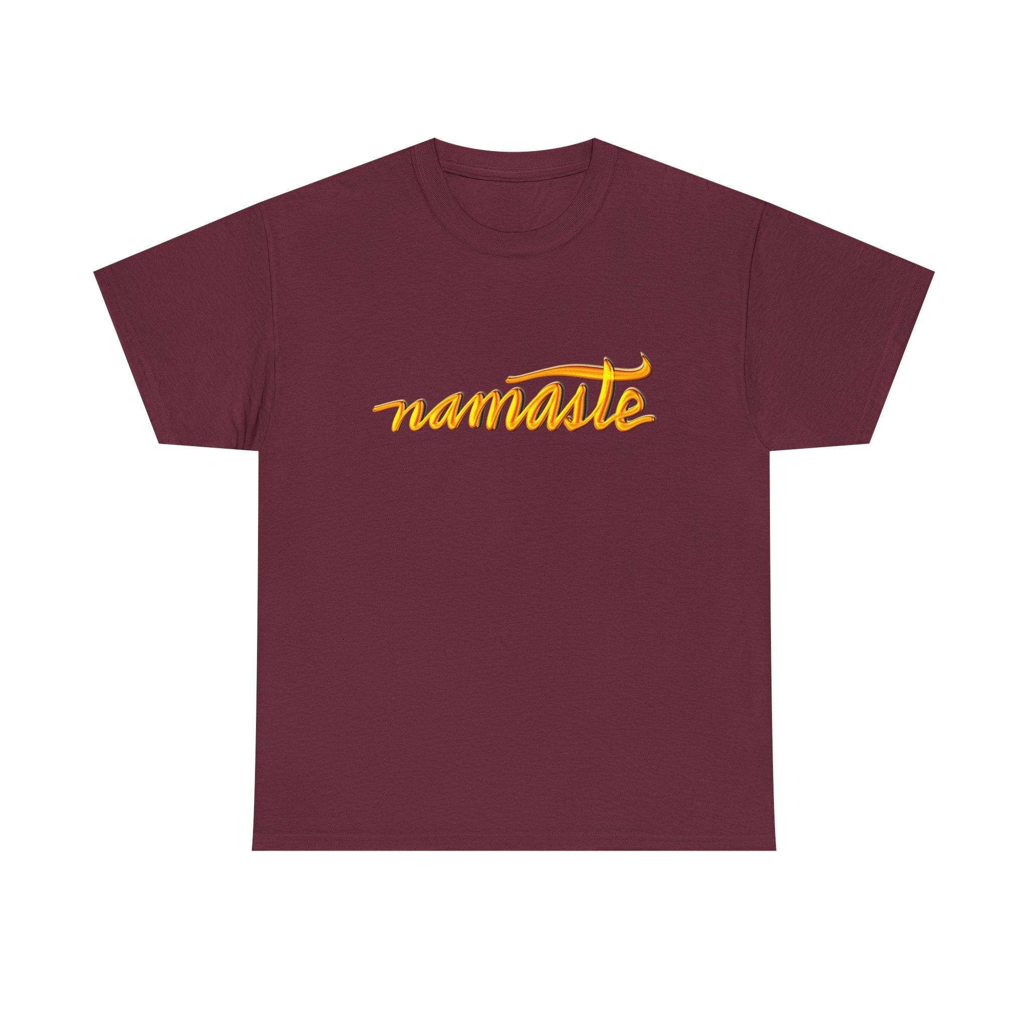 Namaste Unisex Heavy Cotton Tee - Relaxed Fit Yoga Shirt