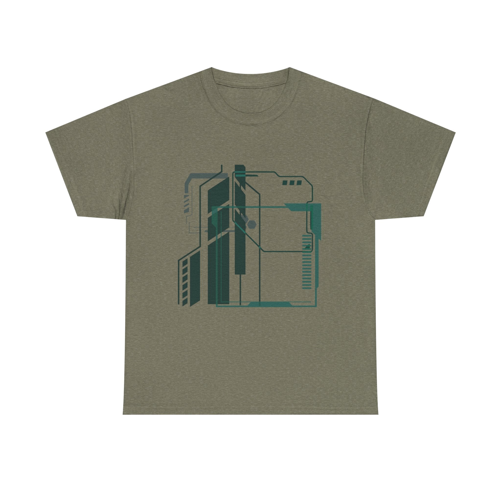 Futuristic Graphic Tee, Unisex Heavy Cotton, Sci-Fi Shirt, Gift for Tech Lovers, Casual Wear, Streetwear Style, Unique Design