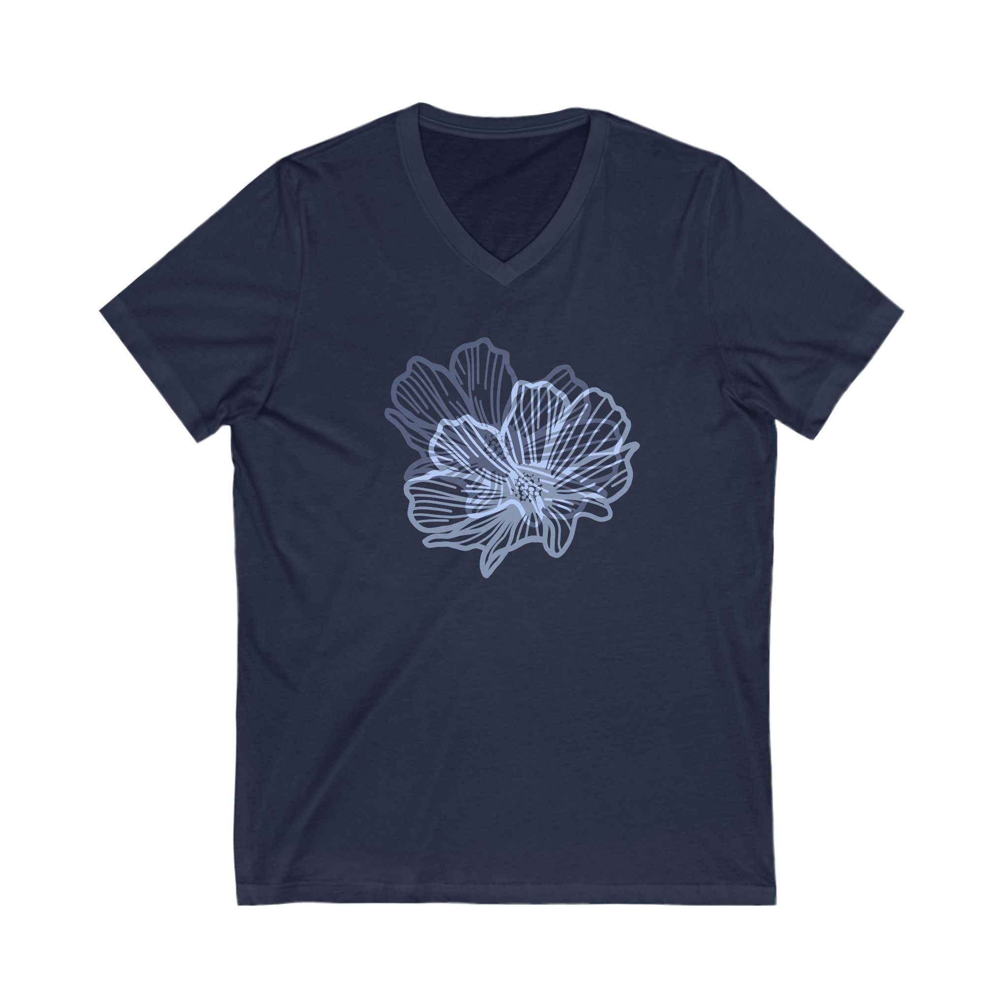 Floral V-Neck Tee for Nature Lovers