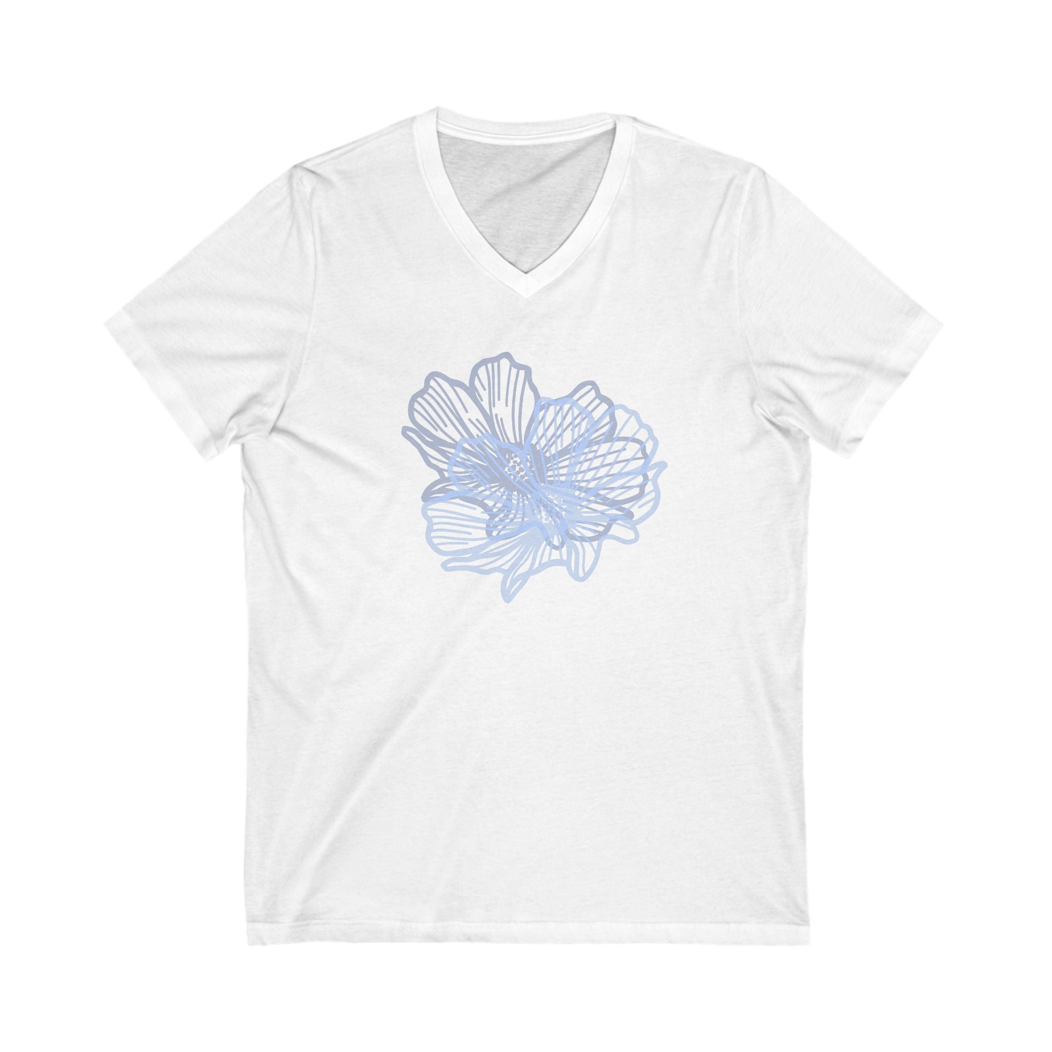 Floral V-Neck Tee for Nature Lovers