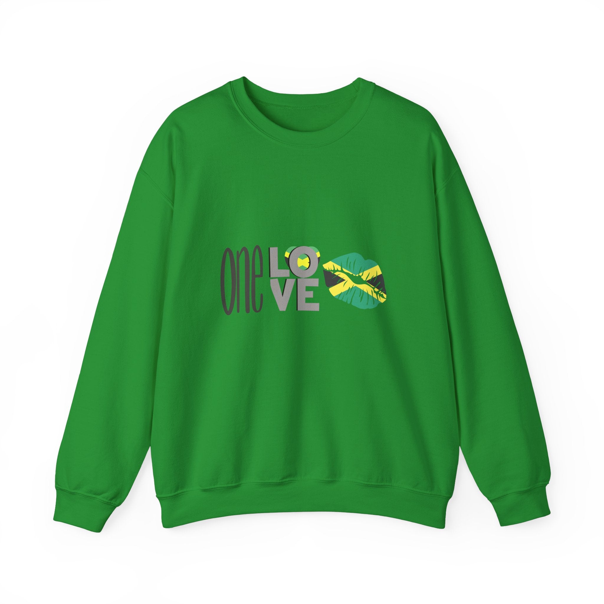 One Love Crewneck Sweatshirt - Unisex Heavy Blend with Tropical Vibe - Perfect for Celebrations and Everyday Comfort