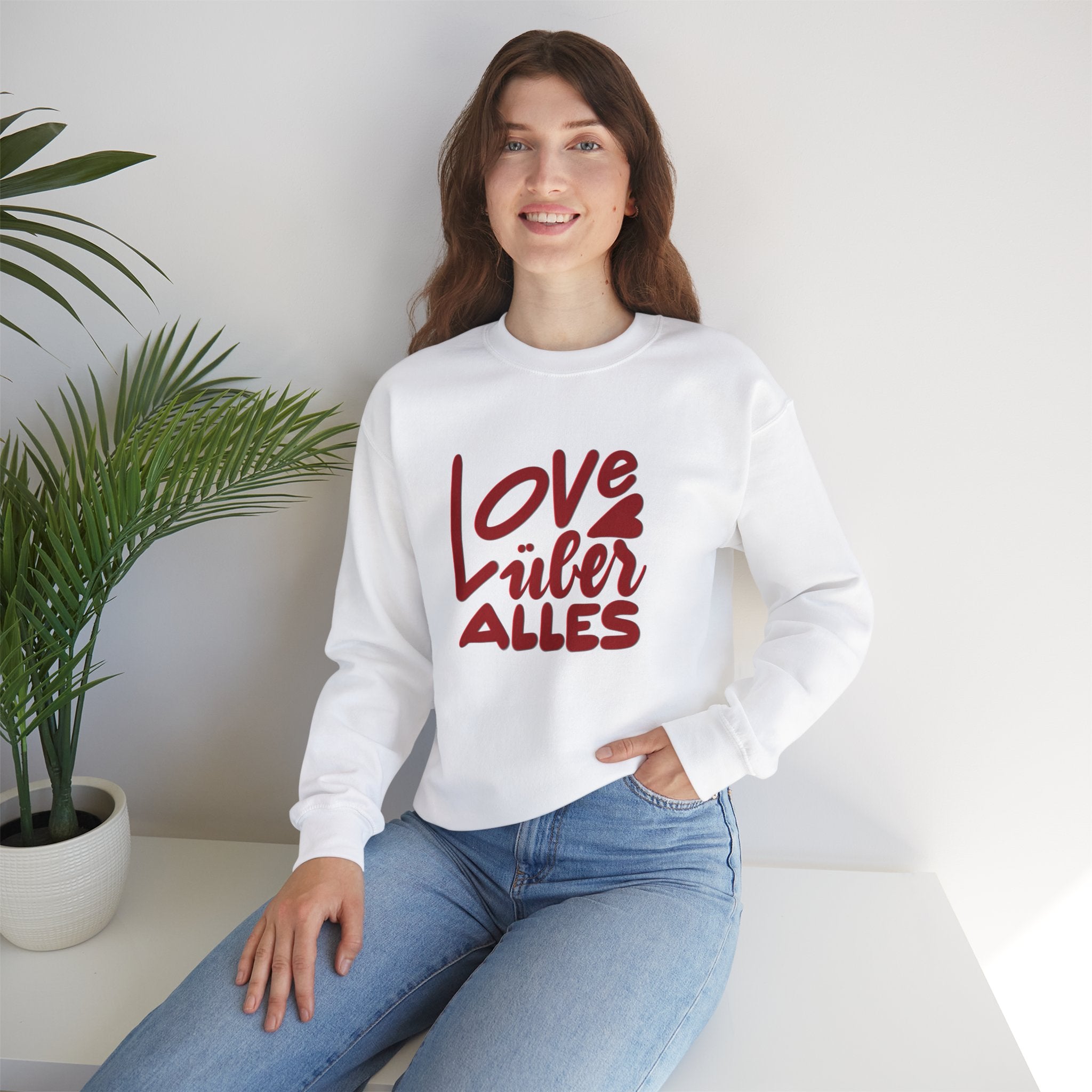Love Über Alles Unisex Crewneck Sweatshirt - Cozy & Stylish Apparel for Everyday Comfort