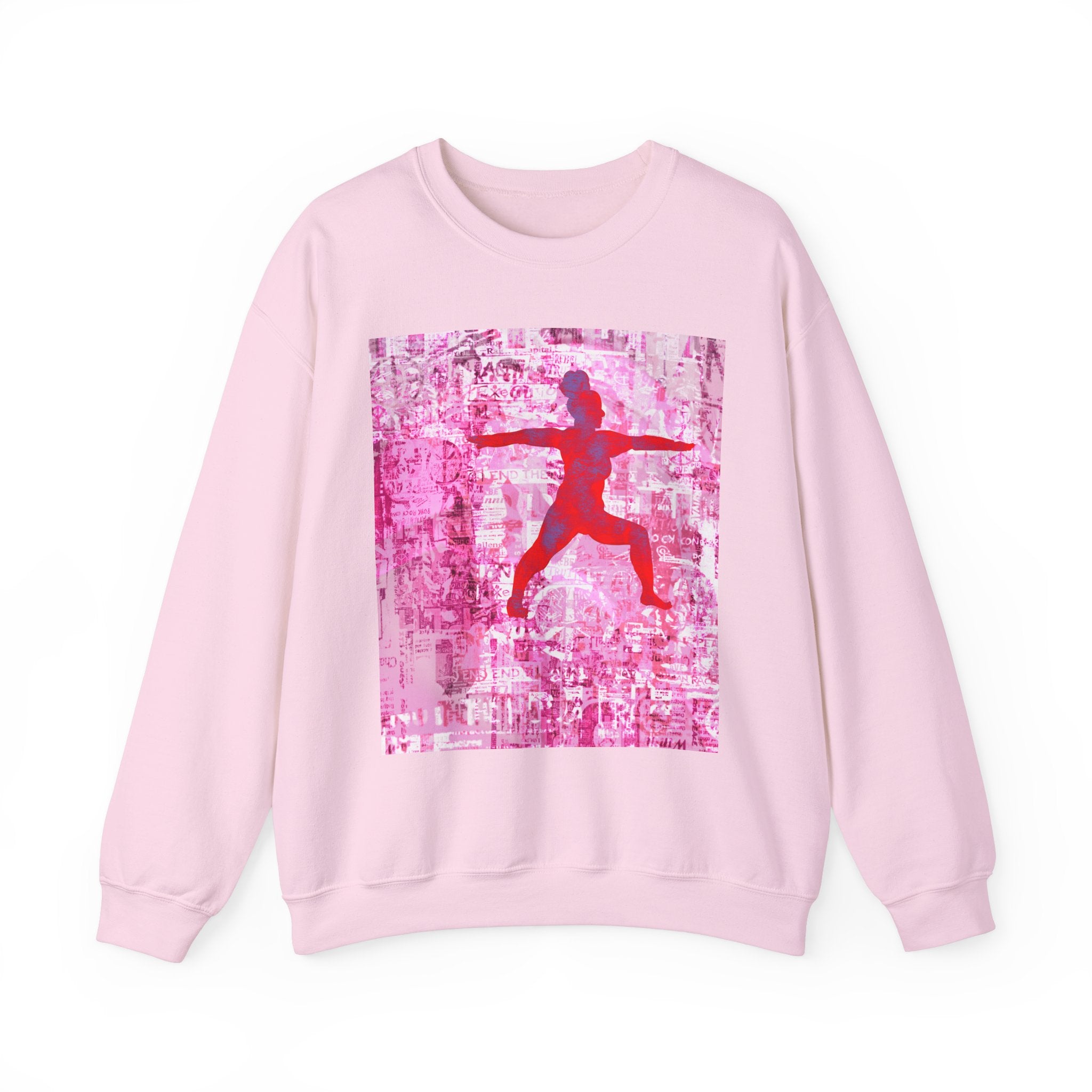 Pink Artistic Unisex Crewneck Sweatshirt – Bold Design for Casual Style