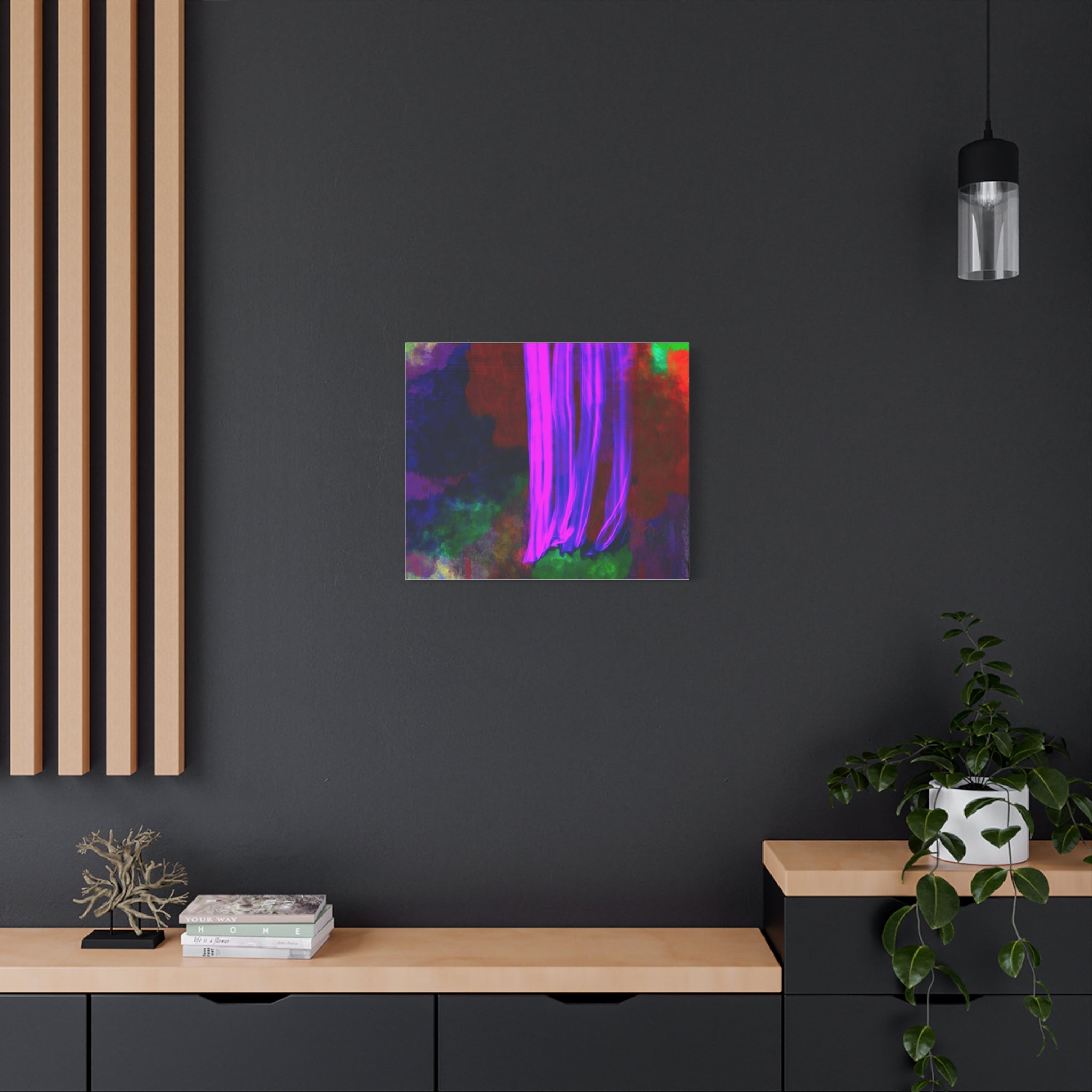 Vibrant Abstract Canvas Art - Stretched Matte Print, 1.25"