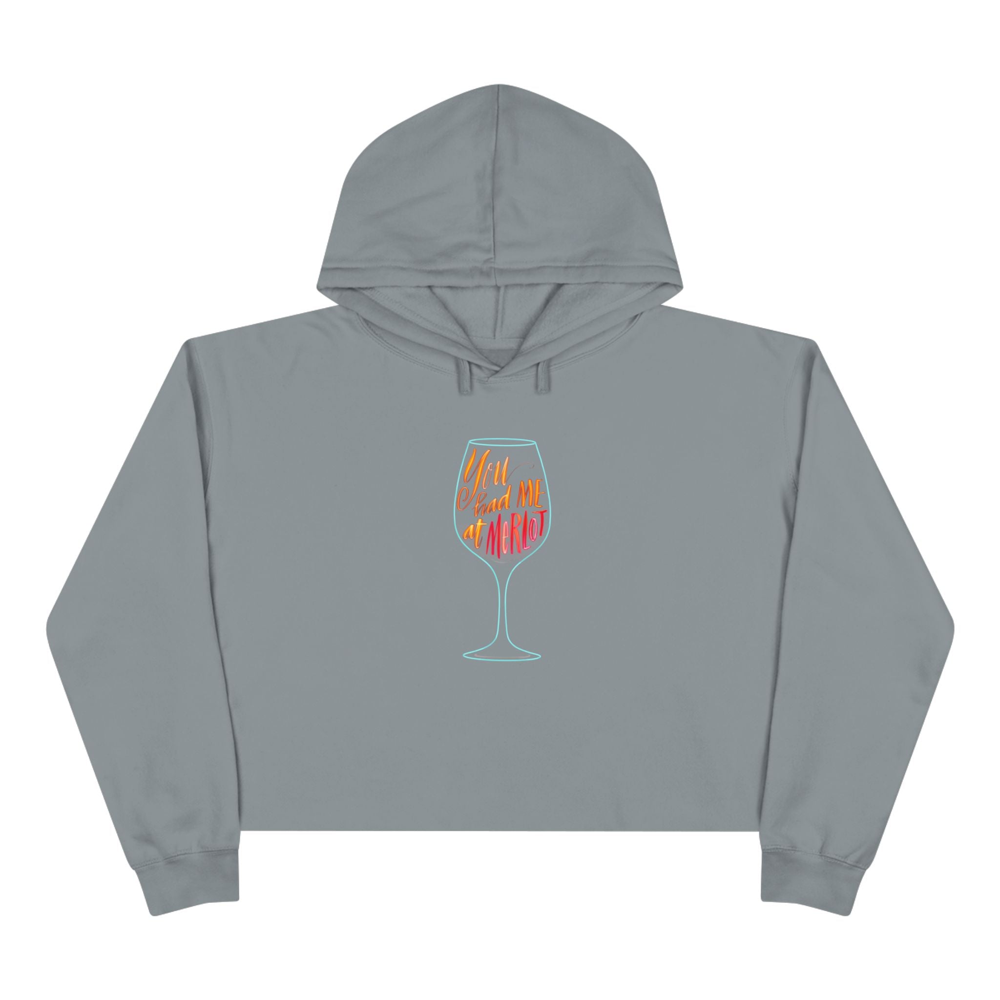 You Had Me at Merlot Crop Hoodie – Perfect for Wine Lovers