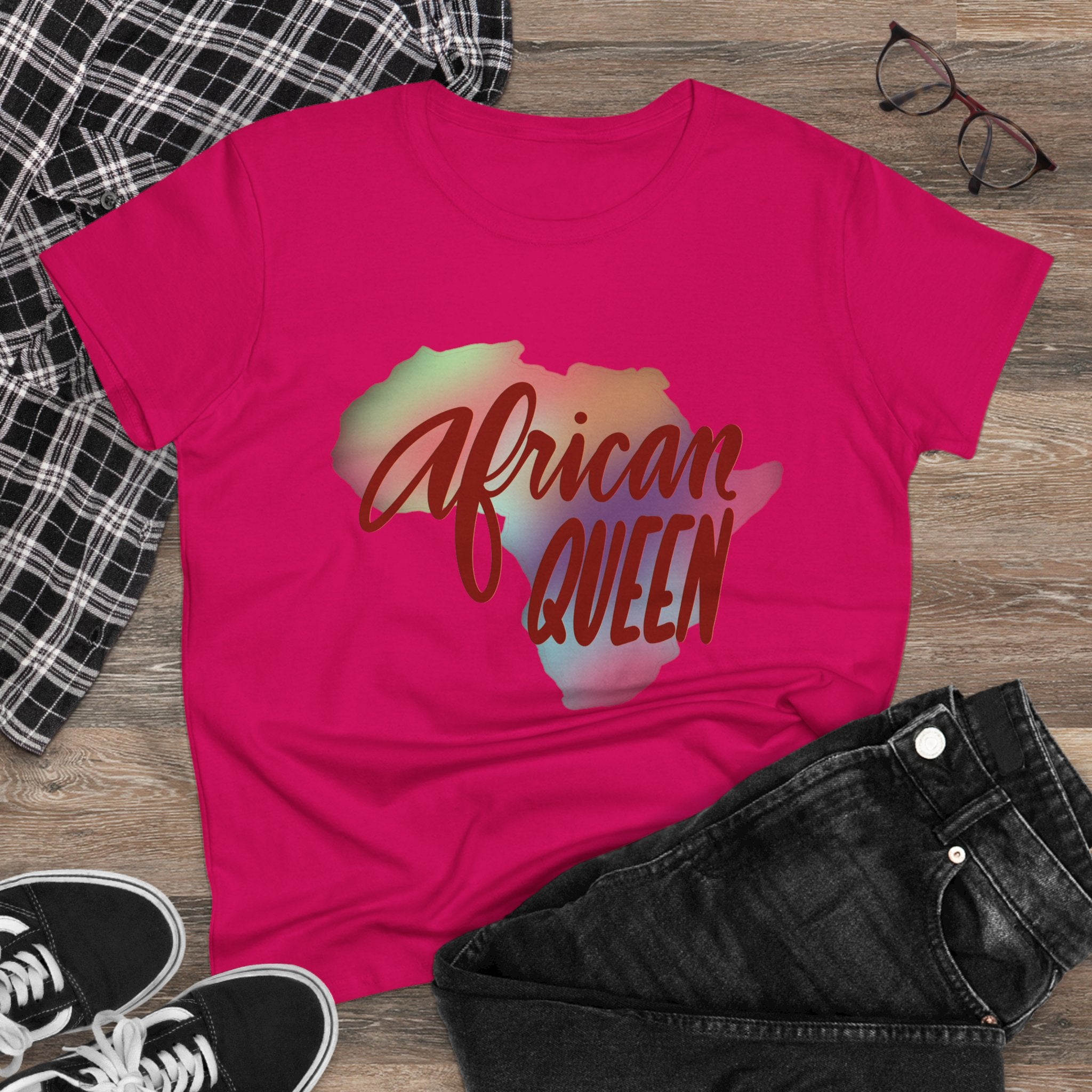 African Queen Women's Cotton Tee - Celebrate Heritage and Style