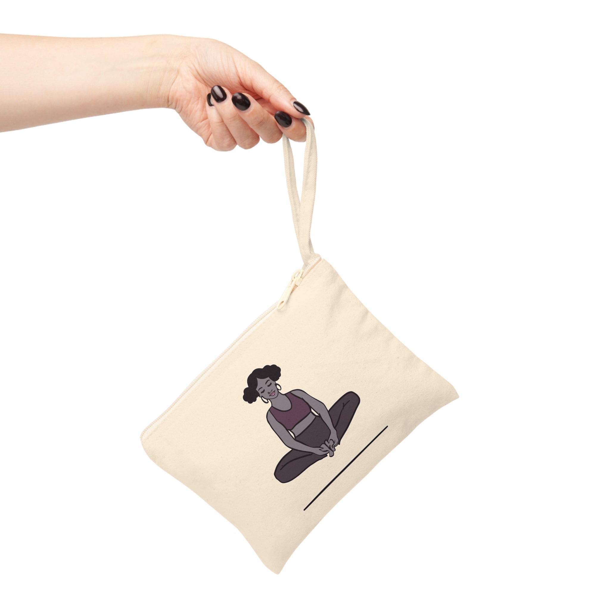 Mindfulness Accessory Zipper Pouch - Yoga Meditation Design