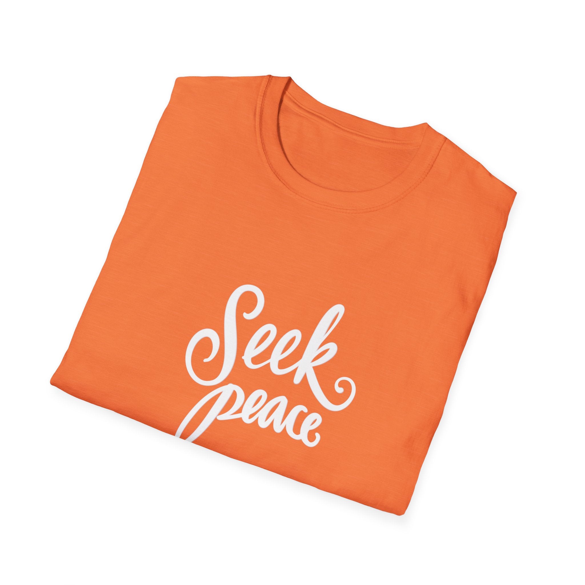 Seek Peace Unisex Softstyle T-Shirt - Vibrant Casual Wear for Mindfulness & Relaxation