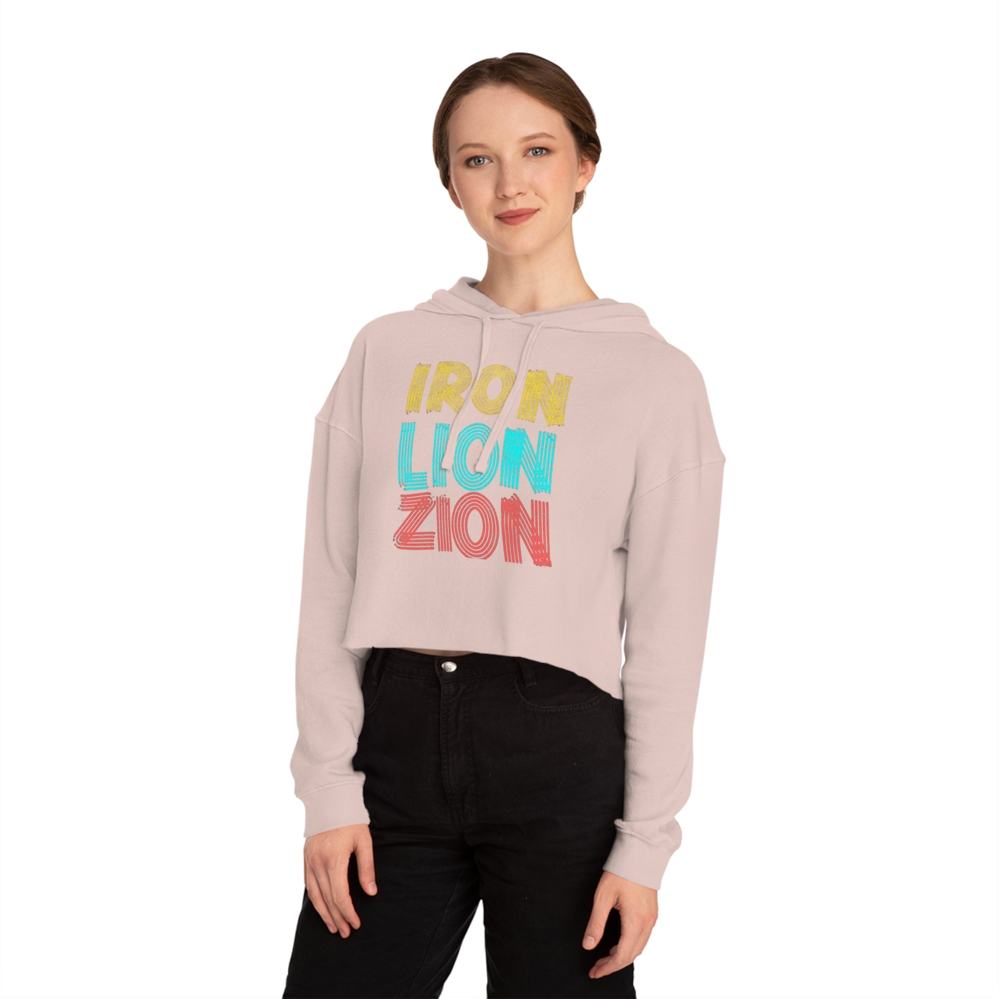 Iron Lion Zion Women’s Cropped Hoodie - Trendy & Comfortable Sweatshirt