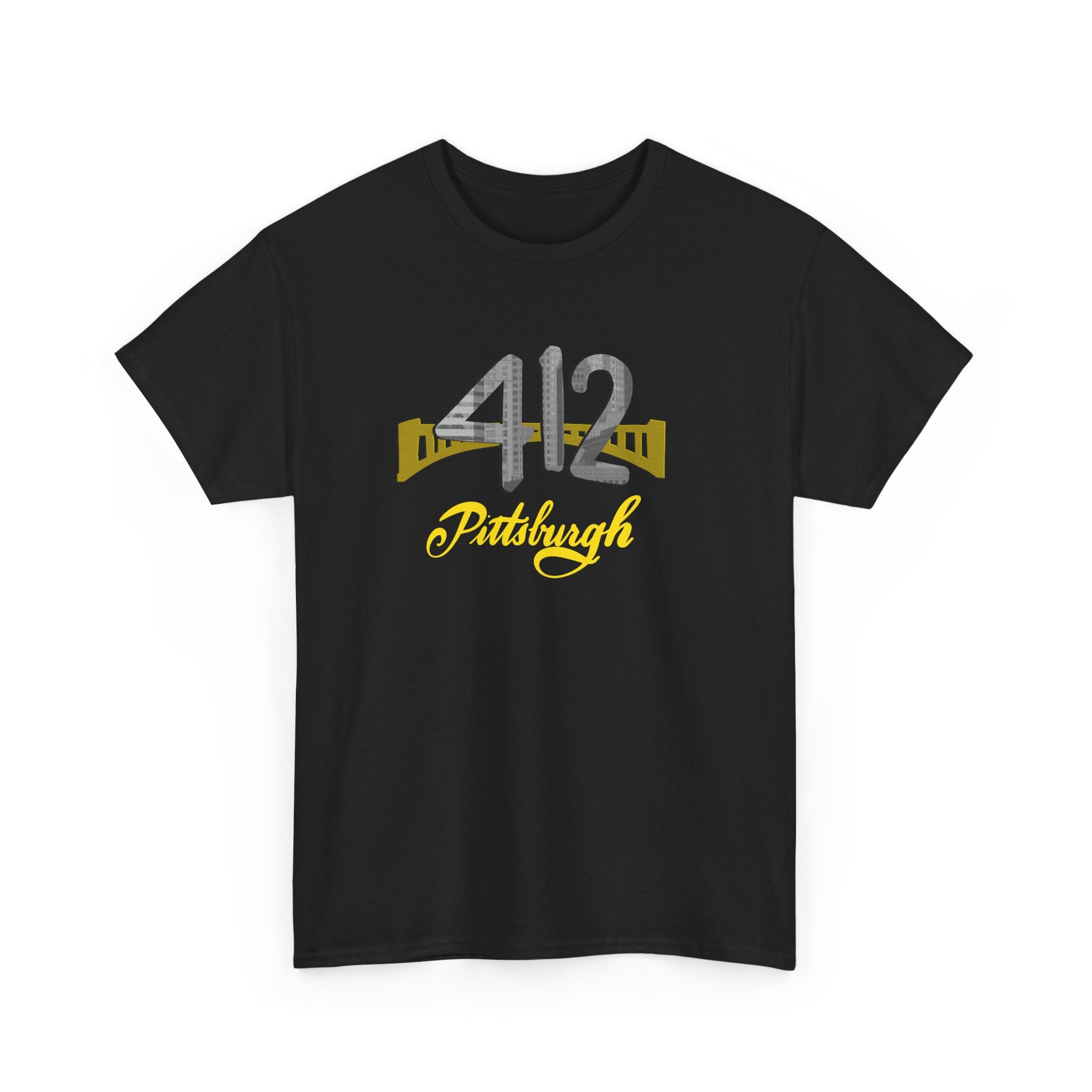 Pittsburgh 412 Unisex Heavy Cotton Tee - Casual Comfort for City Lovers