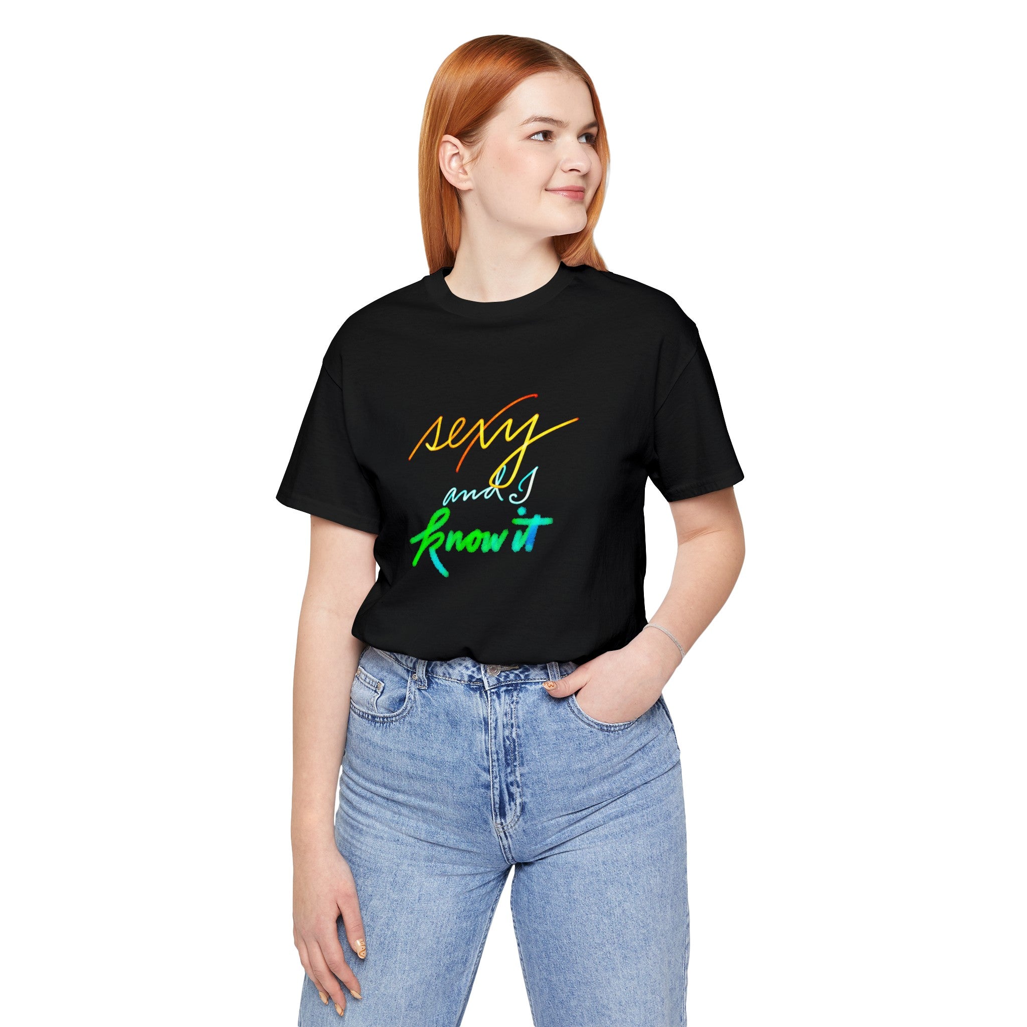 SEXY AND I KNOW IT Unisex Jersey Short Sleeve Tee