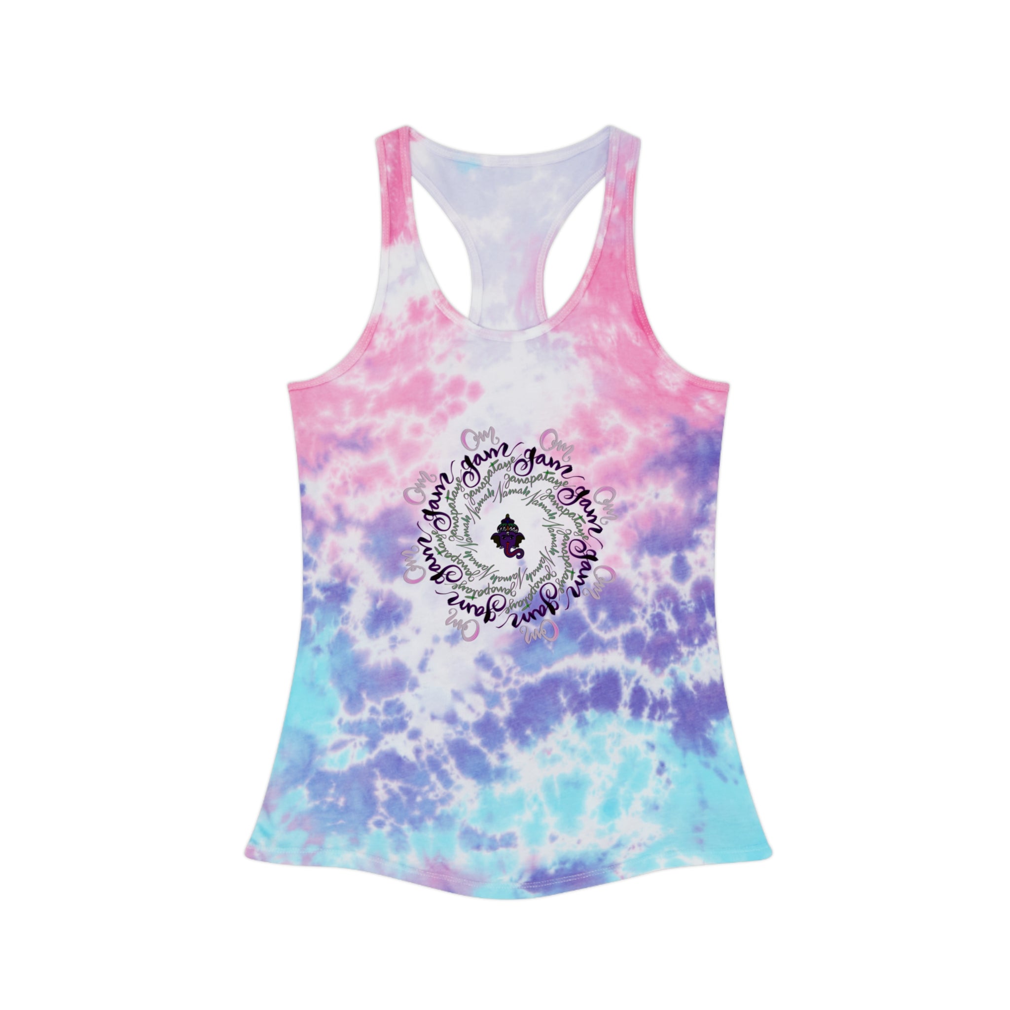 Bohemian Tie Dye Racerback Tank Top - Perfect for Summer Festivals & Everyday Style