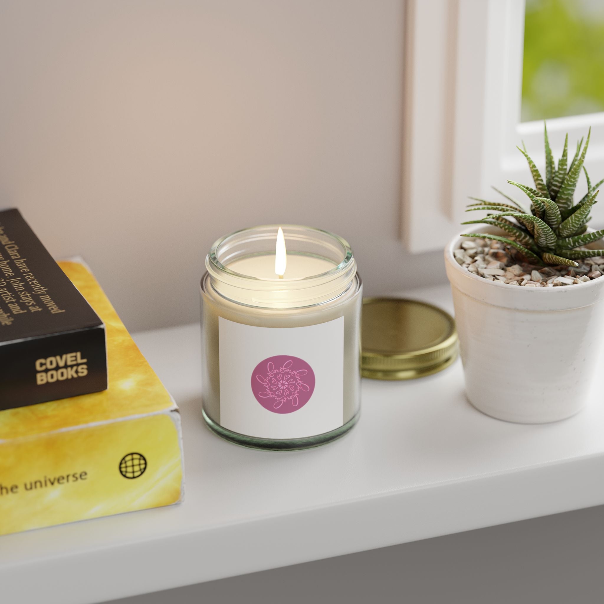 Relaxing Scented Candle - Coconut Apricot Wax (4oz, 9oz), Aromatherapy, Self-Care, Home Decor, Gift for Her, Celebration