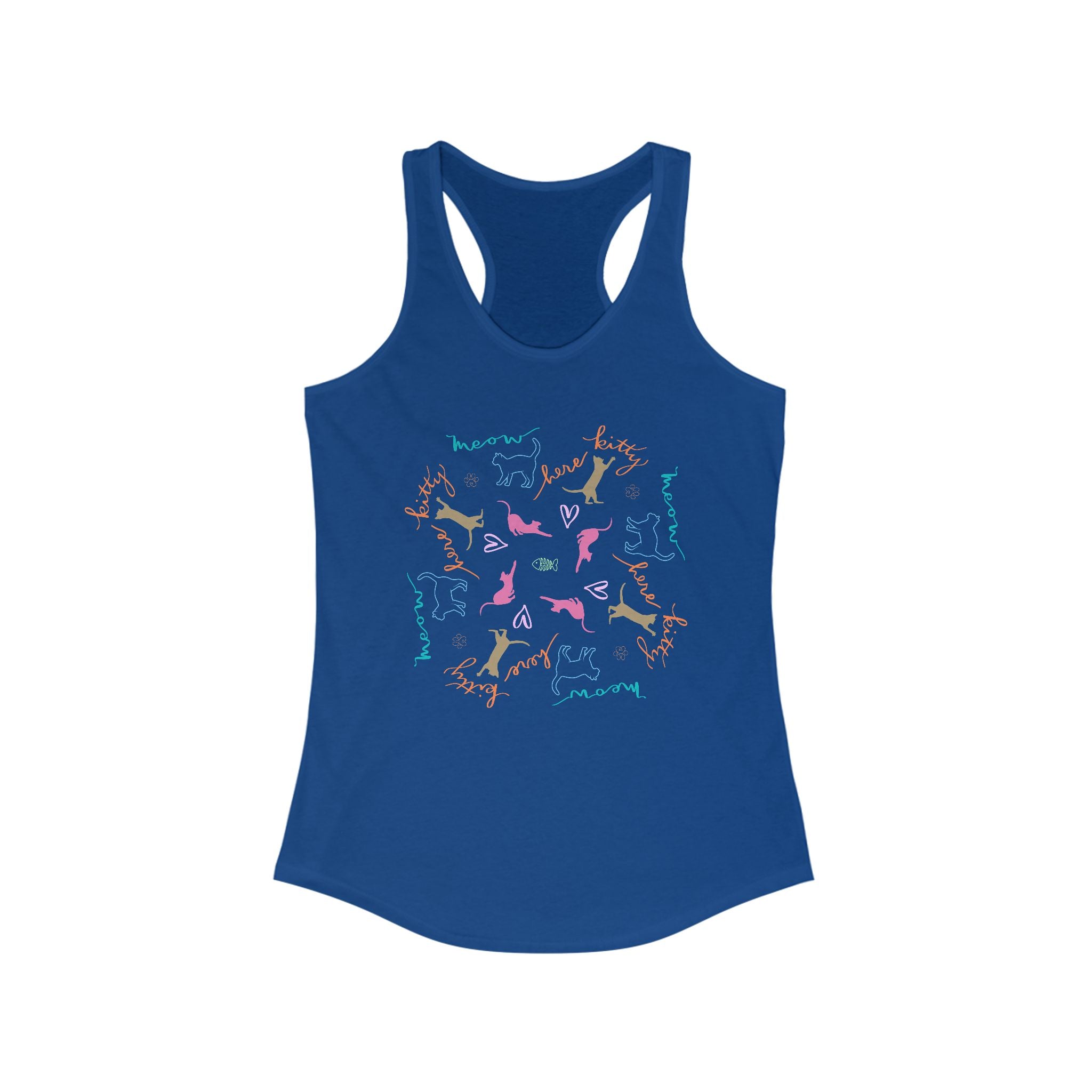 Women’s Racerback Tank Top - ‘Here Kitty- Perfect for Summer & Fitness