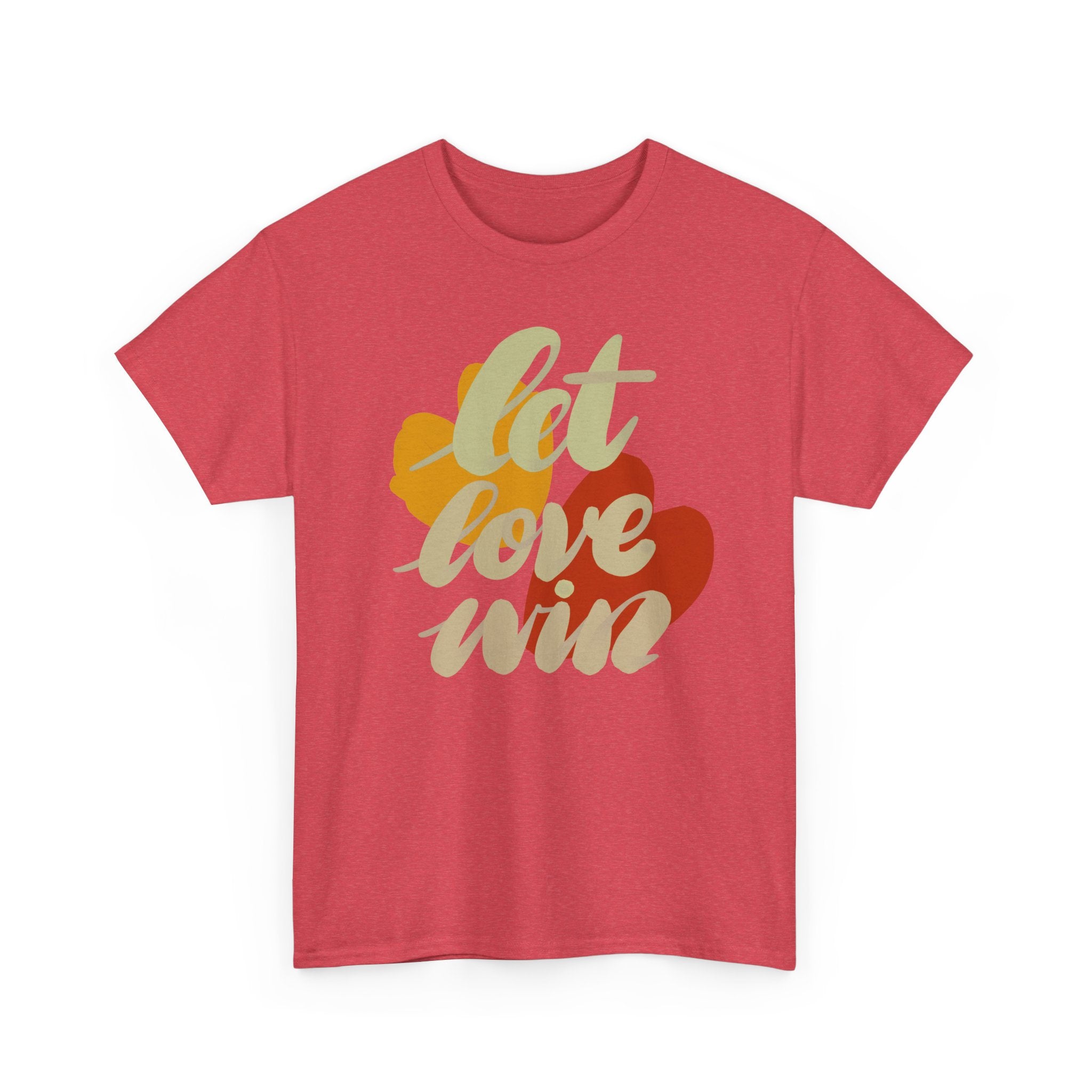 Let Love Win Unisex Heavy Cotton Tee - Comfortable & Inspirational T-Shirt