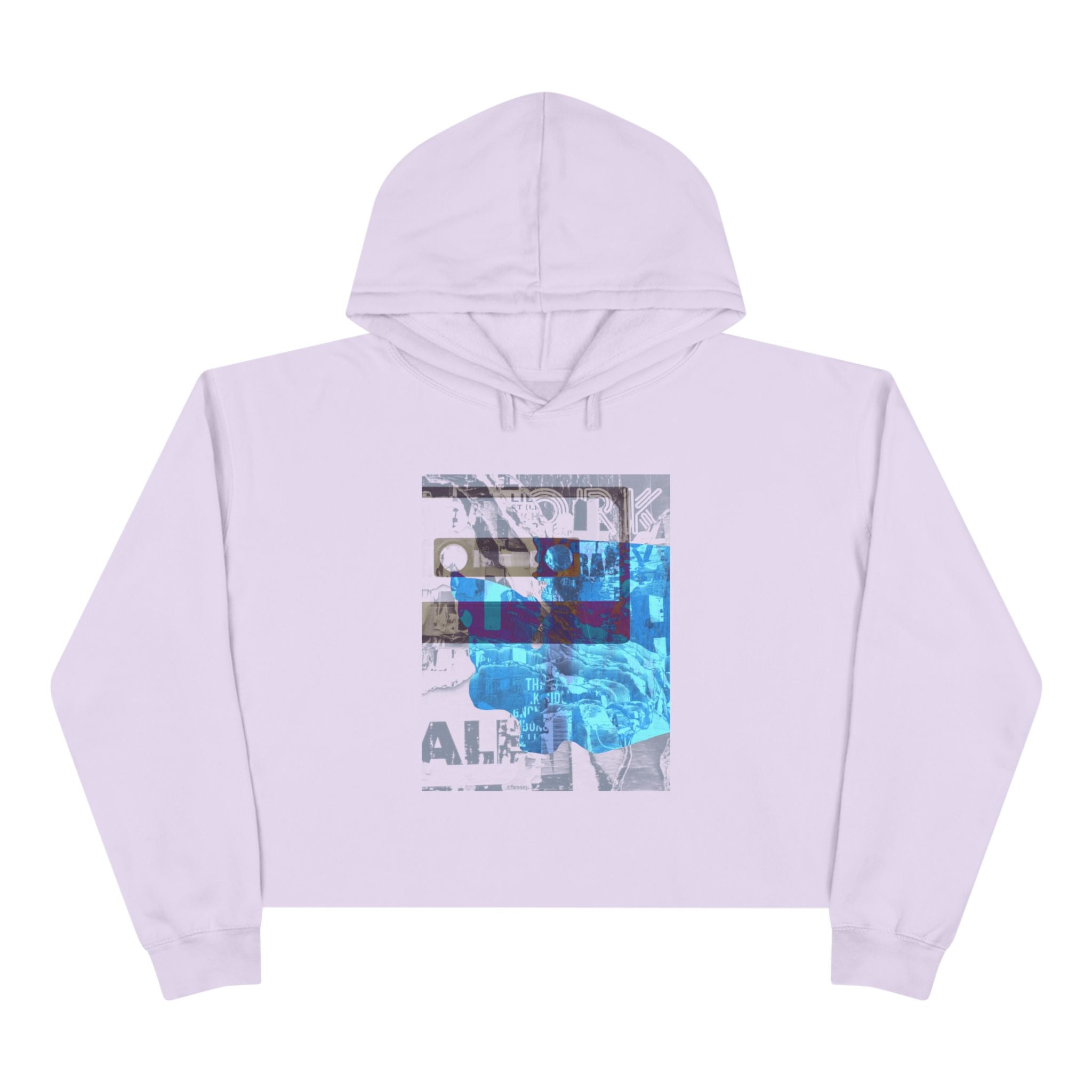 Trendy Crop Hoodie with Inspirational Graphic Design