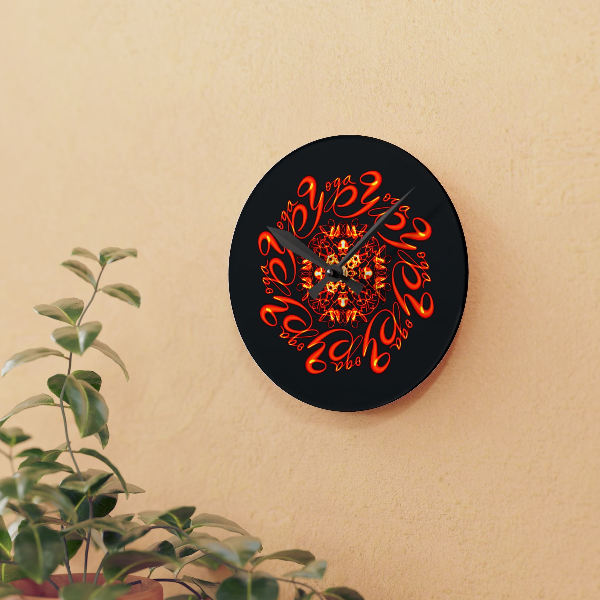 YOGA Acrylic Wall Clock