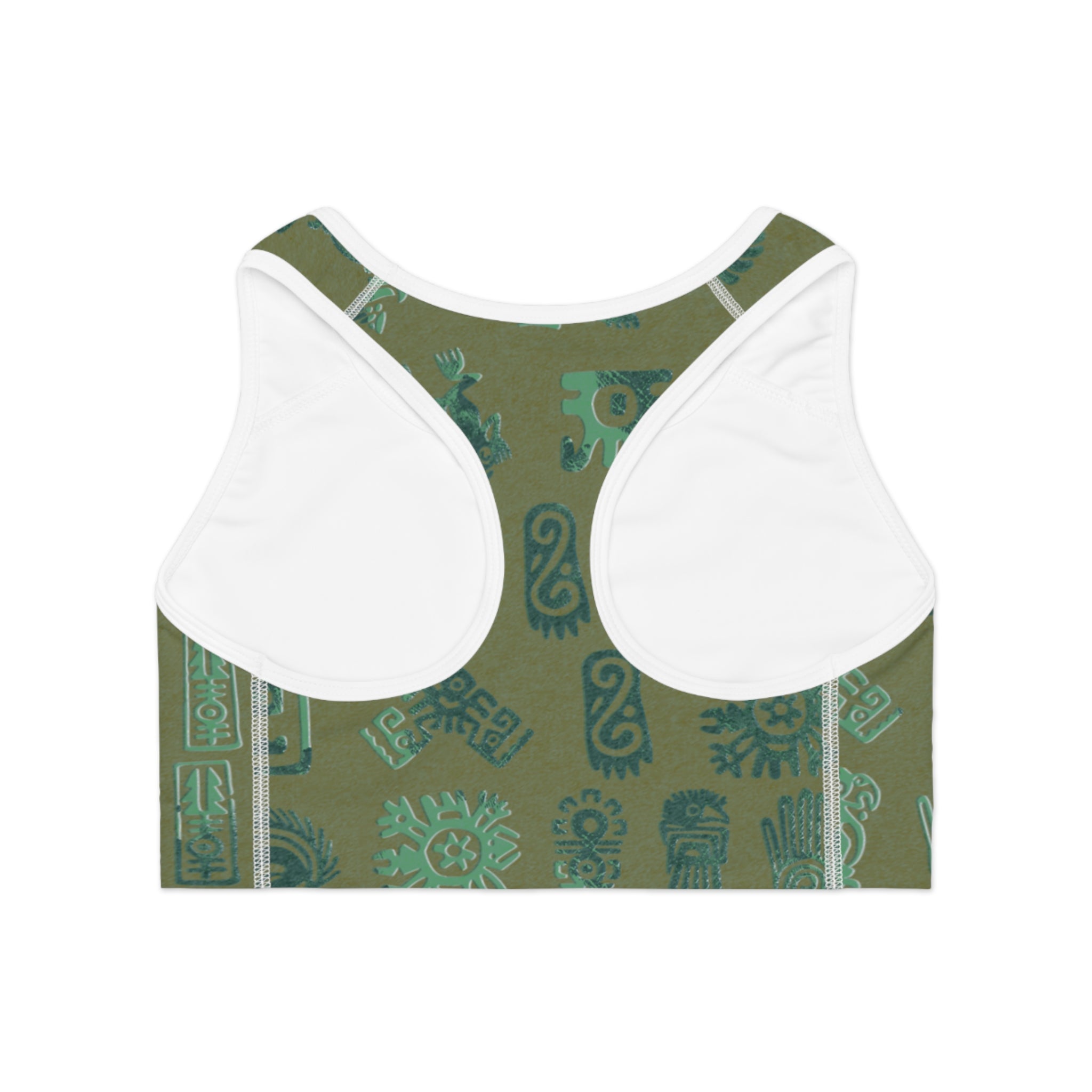Tribal Print Sports Bra - Comfortable Workout Gear for Active Lifestyles