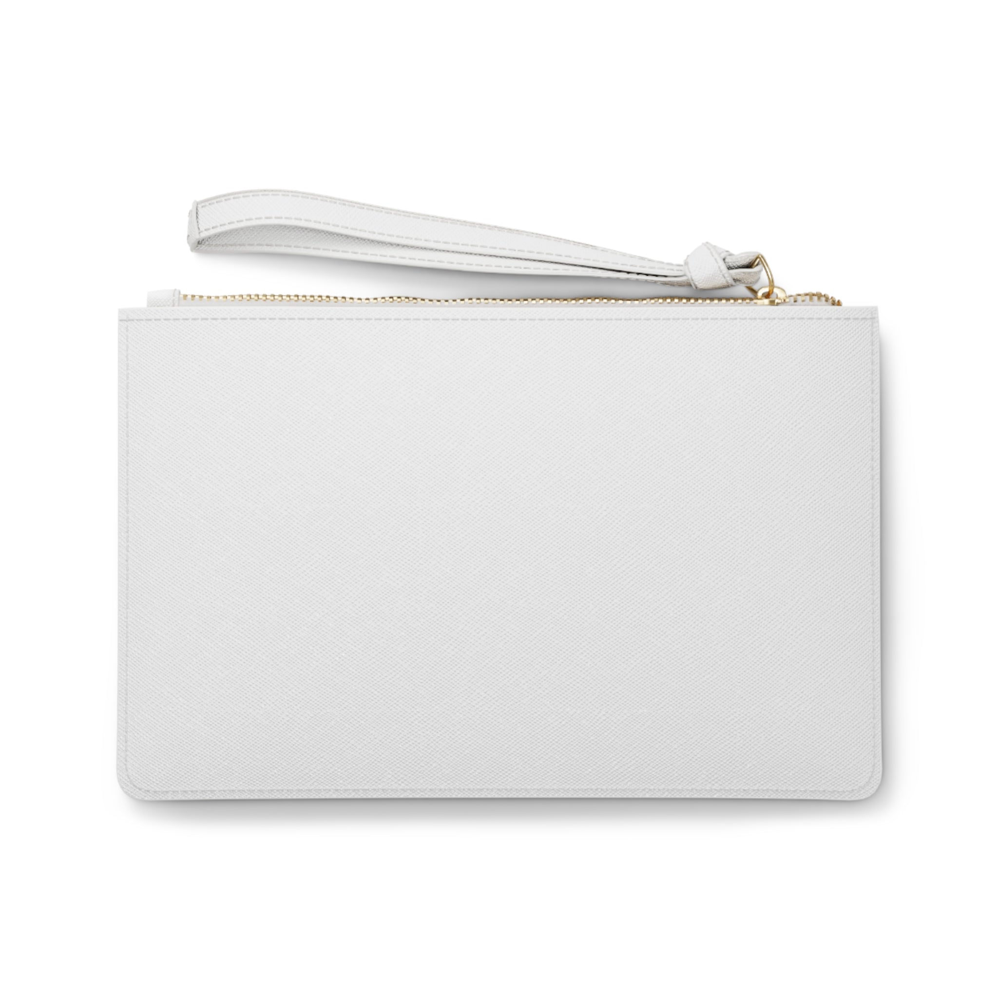 White 'LOVE' Wristlet Clutch — Minimal Heart Script Bag for Gifts & Valentine’s