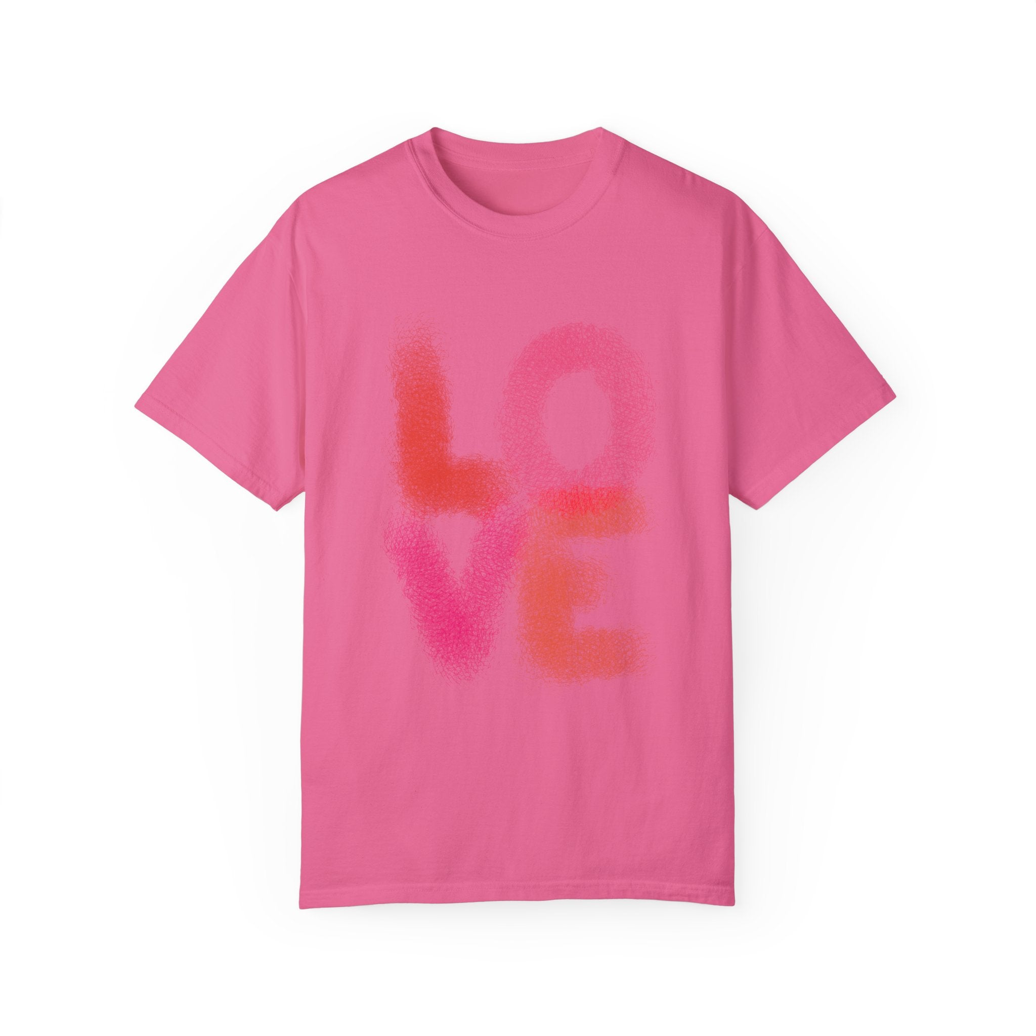 LOVE SCRIBBLES Unisex Garment-Dyed T-shirt