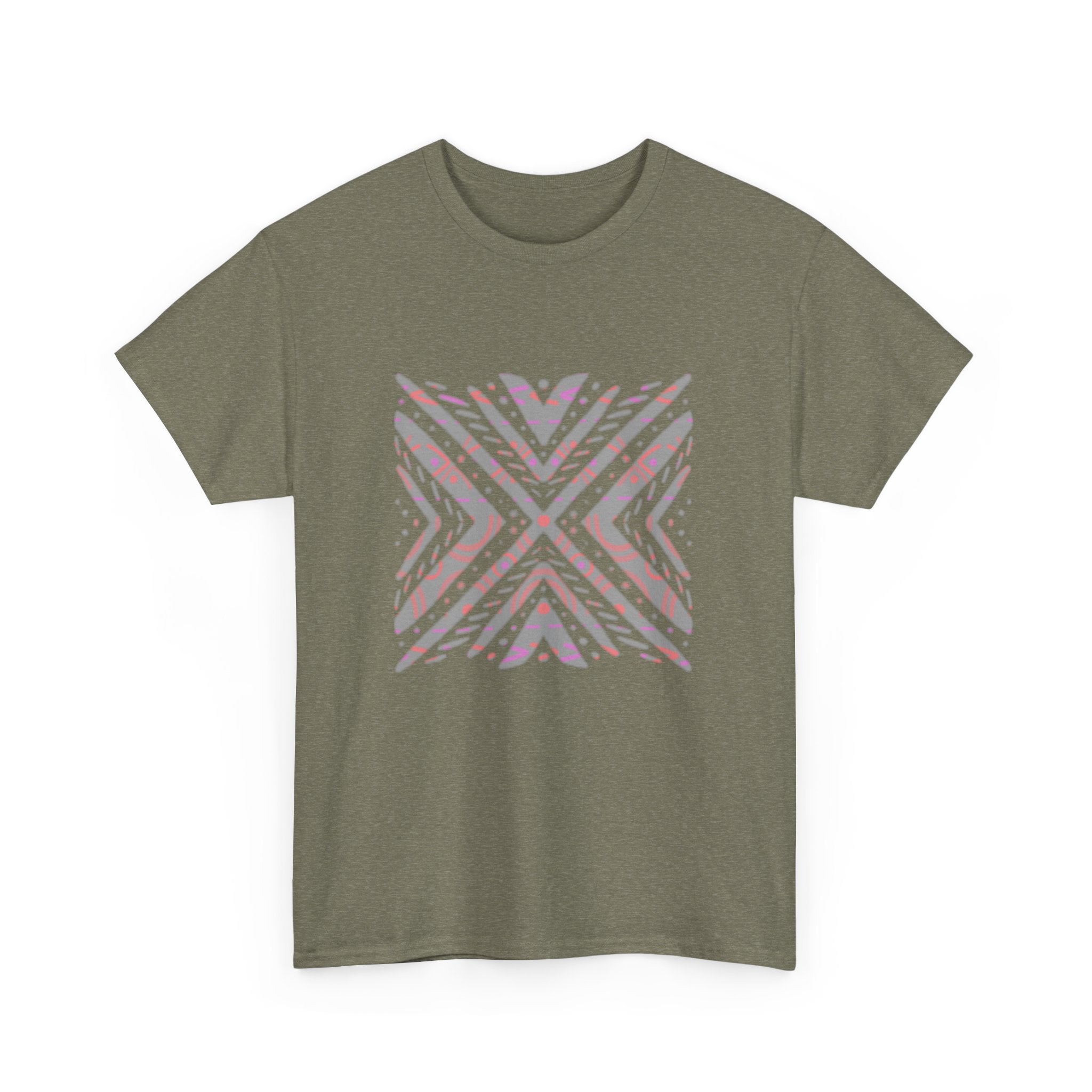 Stylish Unisex Heavy Cotton Tee - Adinkra Design, Casual Everyday Wear, Gift for Friends, Summer Fashion, Unique Graphic Tee