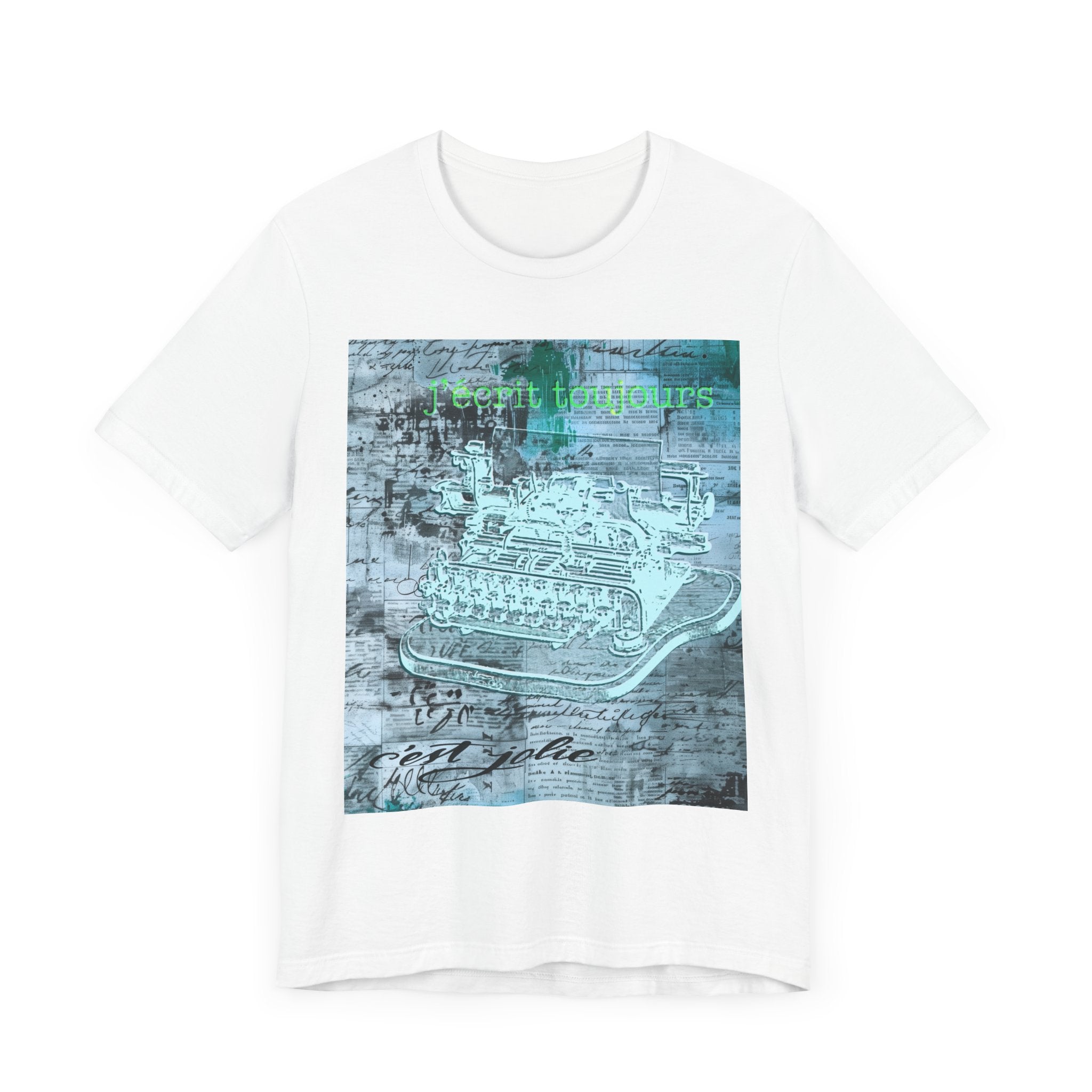 Vintage Typewriter Unisex Short Sleeve Tee - Perfect for Writers & Retro Lovers