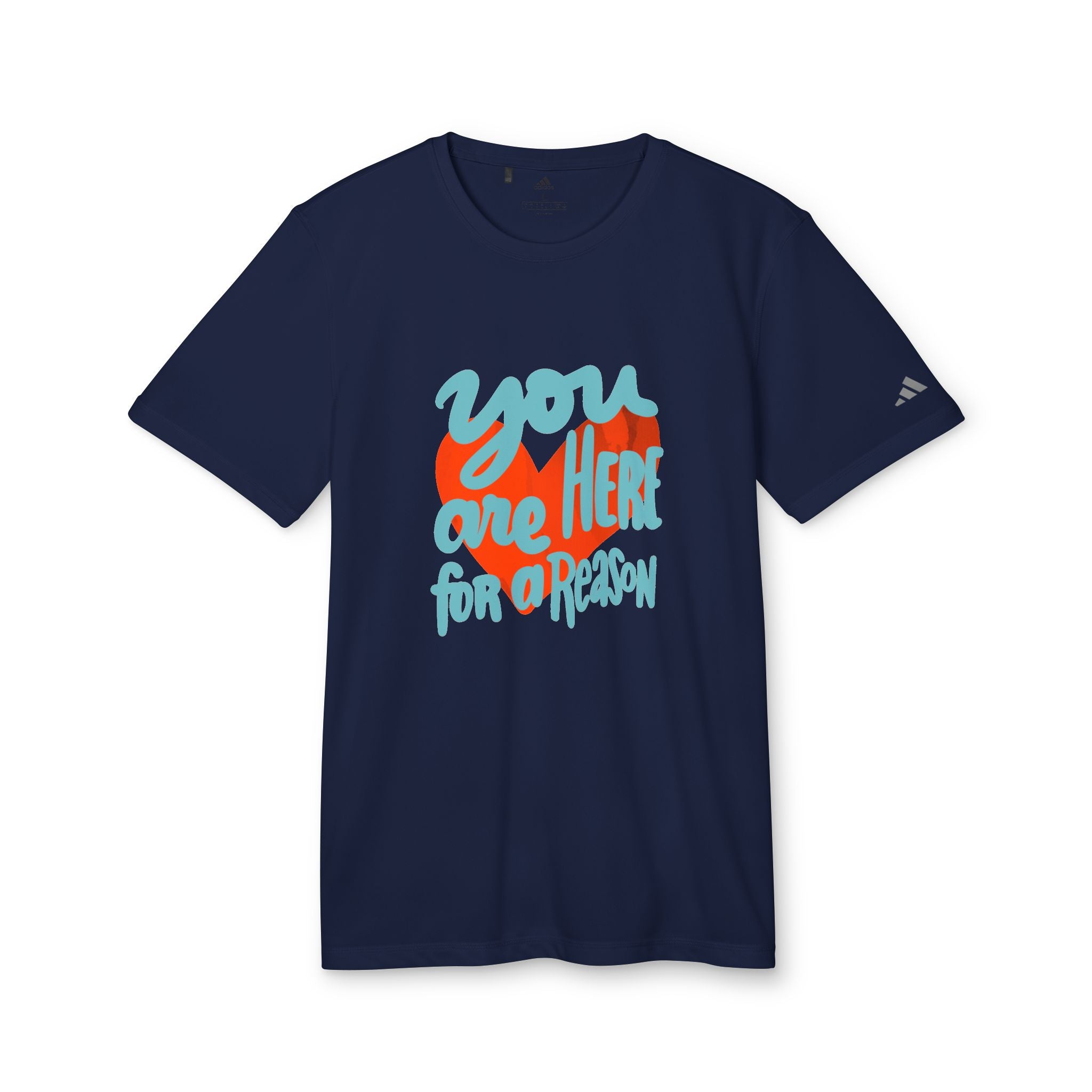 Inspirational Adidas Unisex Sport T-shirt - "You Are Here for a Reason"