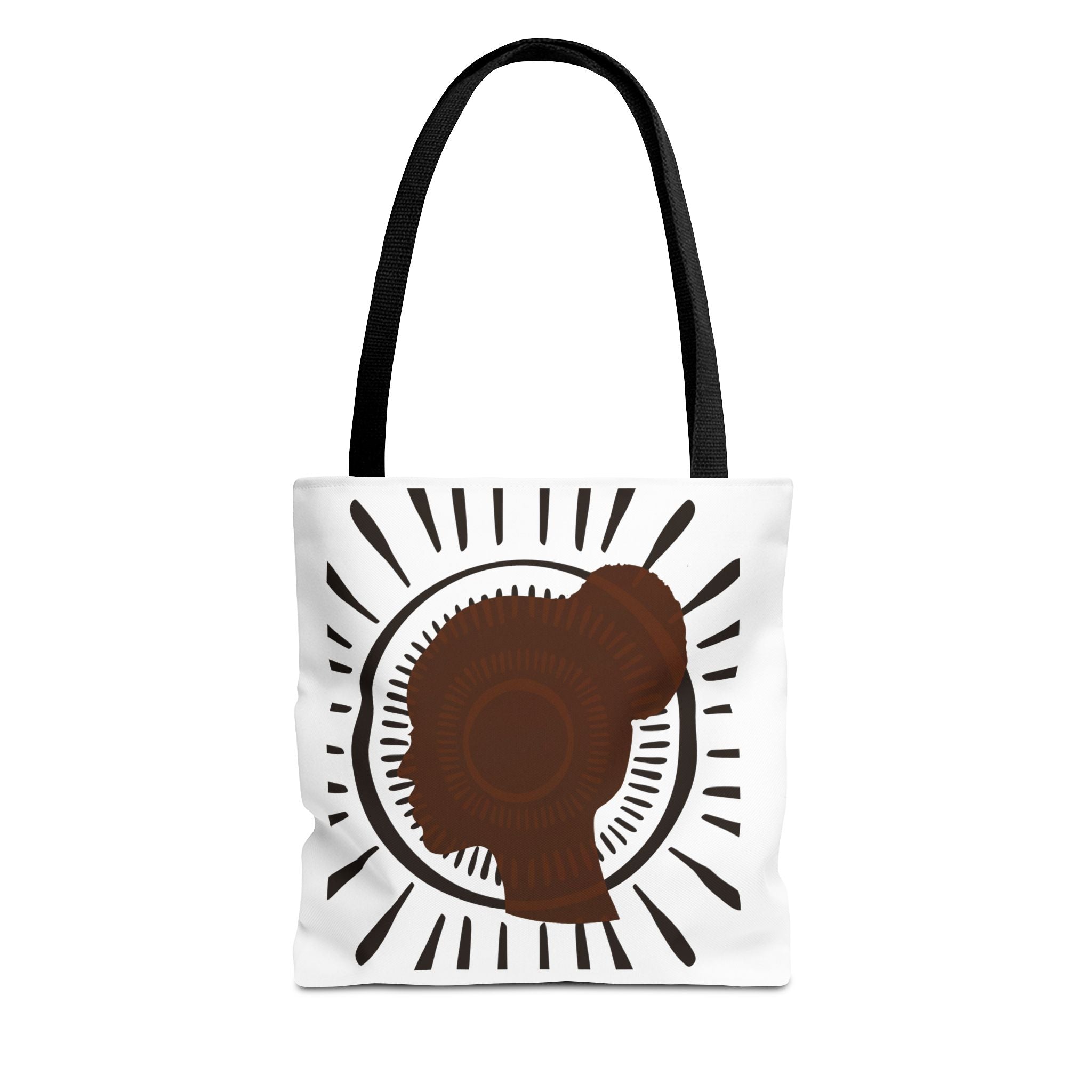 Black Woman Silhouette Tote Bag — Stylish Afrocentric Canvas Tote