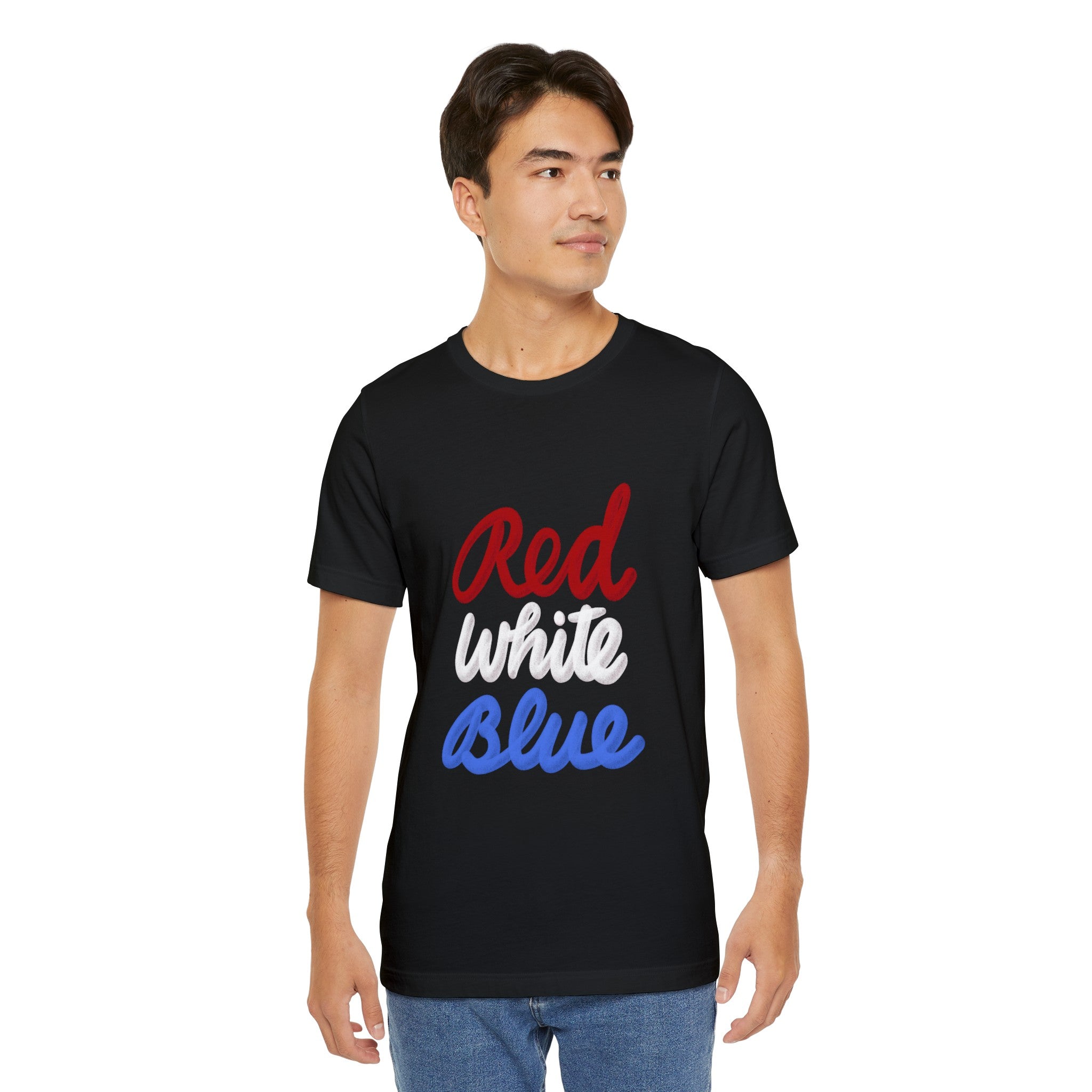 RED WHITE BLUE Unisex Jersey T-Shirt