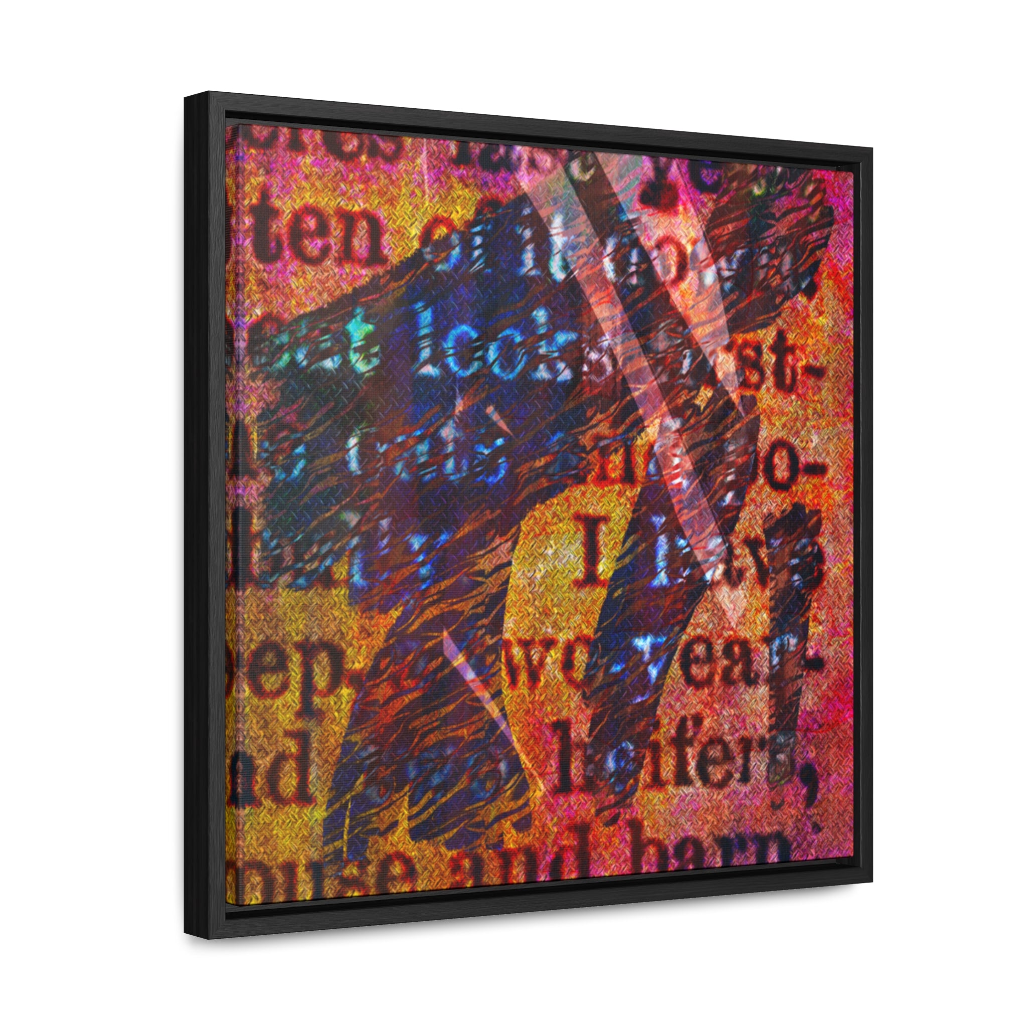 WORDS PEOPLE SAY Gallery Canvas Wraps, Square Frame