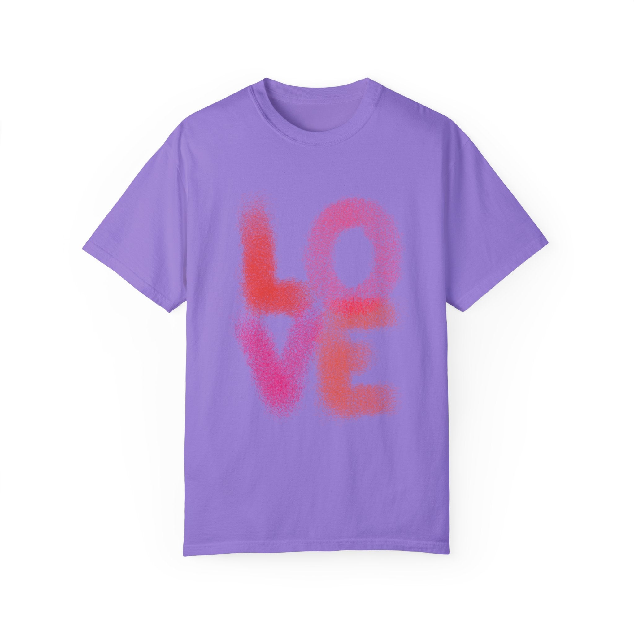 LOVE SCRIBBLES Unisex Garment-Dyed T-shirt