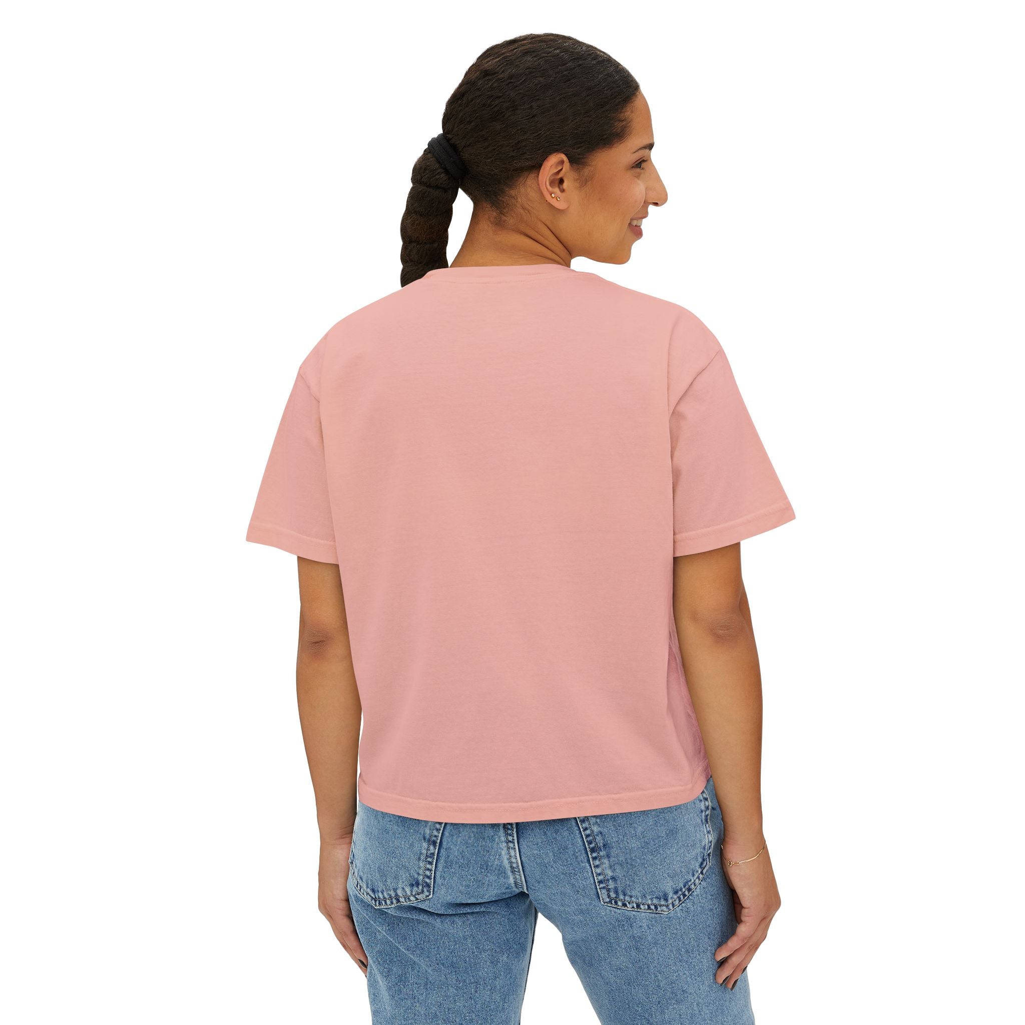 Chic Women's Boxy Tee - Modern Abstract Design