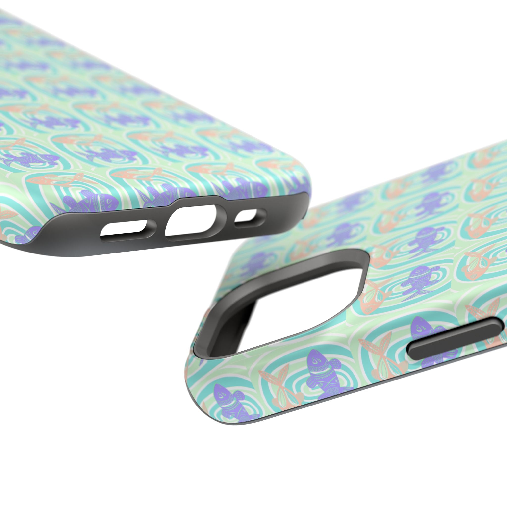 Colorful Fish Pattern Magnetic Tough Case for iPhone
