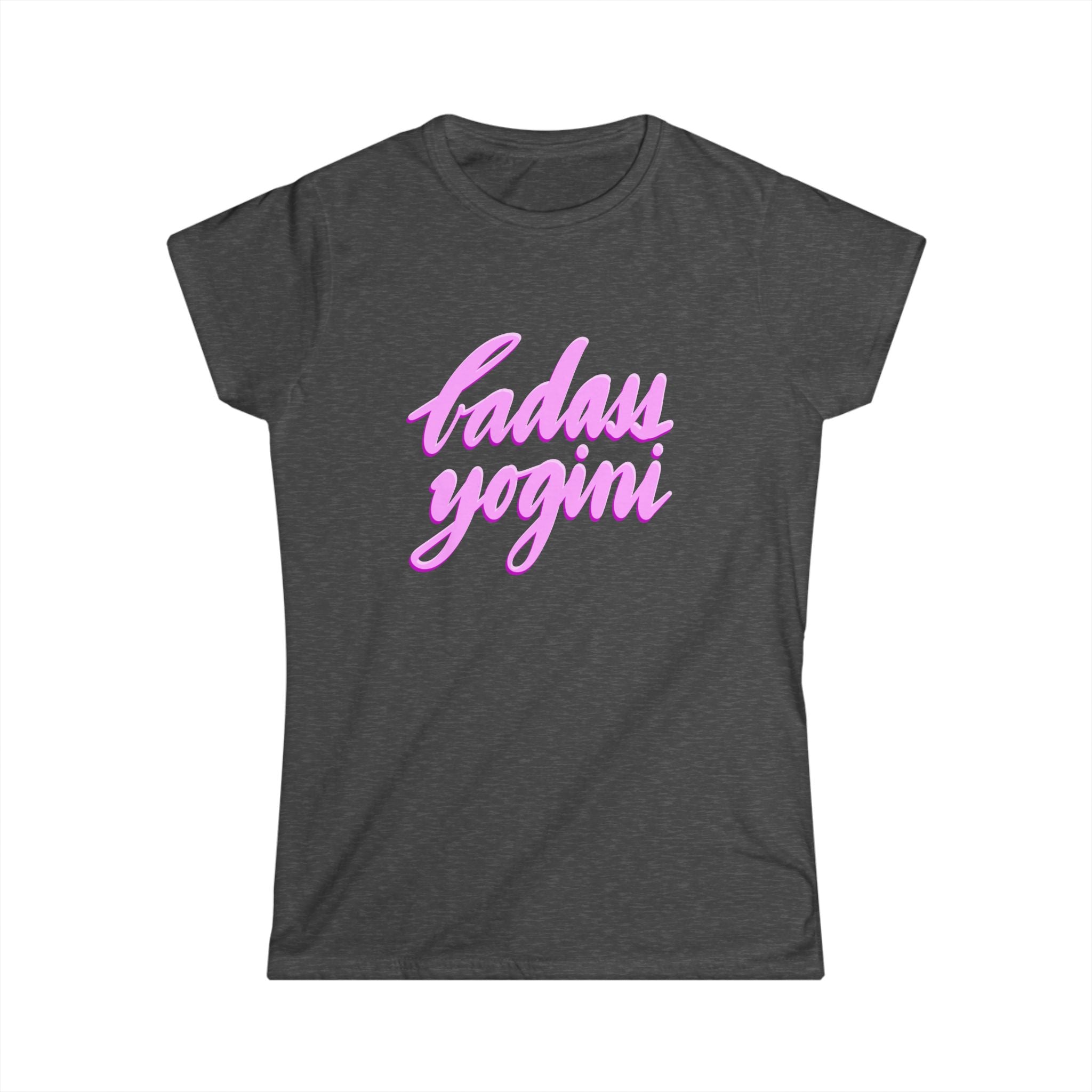 'Badass Yogini' Women's Softstyle Tee - Empowering T-Shirt for Yoga Lovers